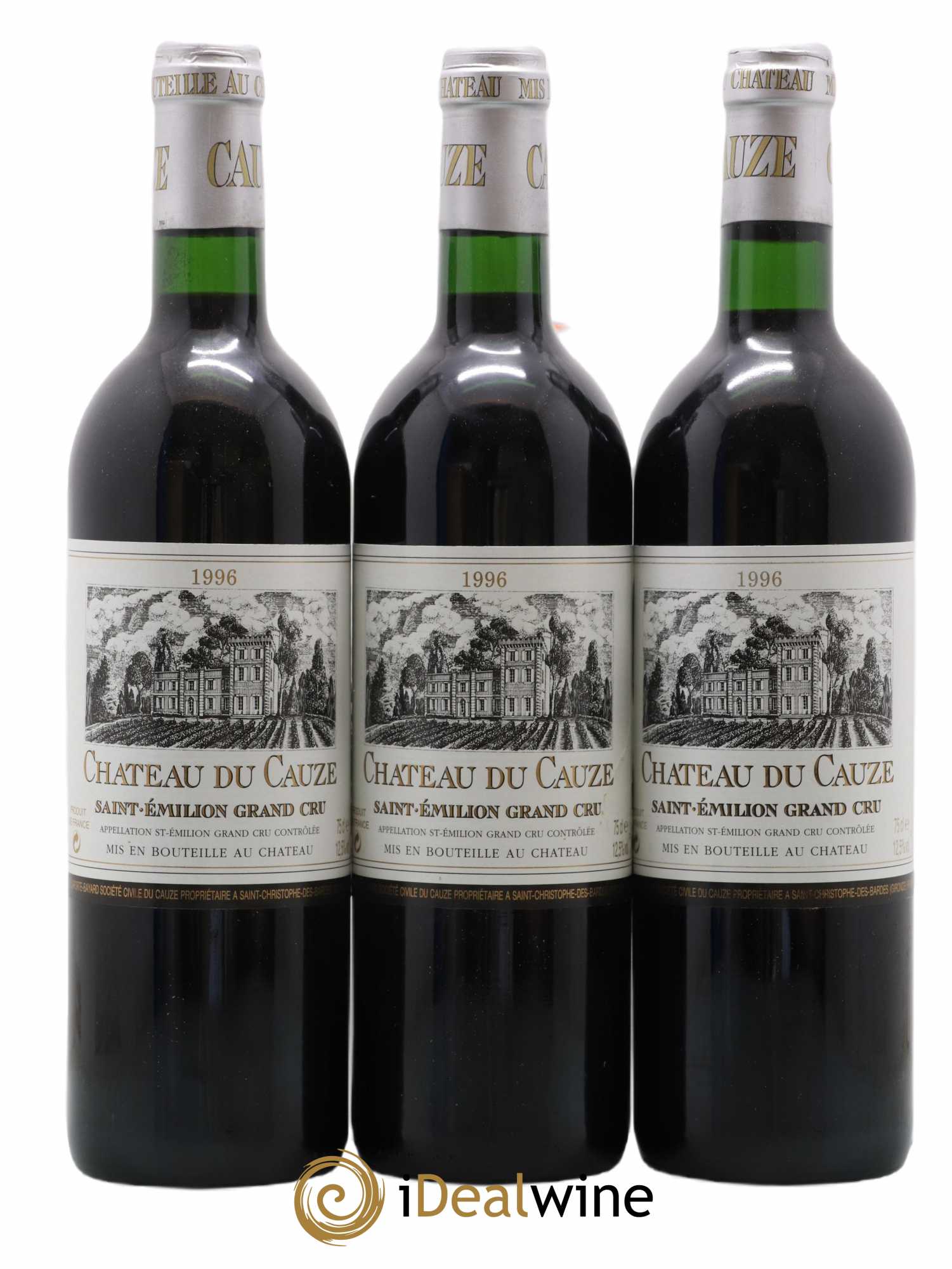 Château du Cauze (sans prix de réserve) 1996 - Lot de 3 bouteilles - 0