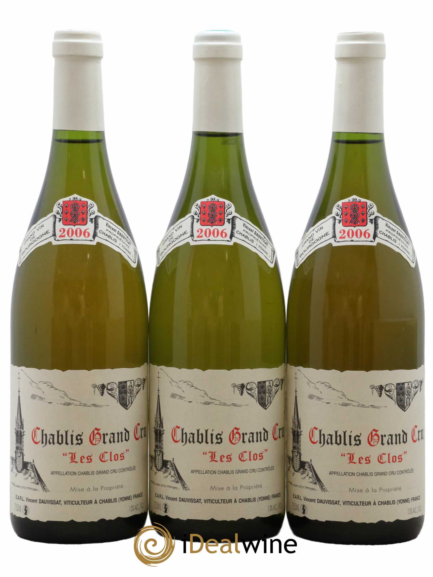 Chablis Grand Cru Les Clos Vincent Dauvissat (Domaine) 2006 - Lot de 3 bouteilles - 0