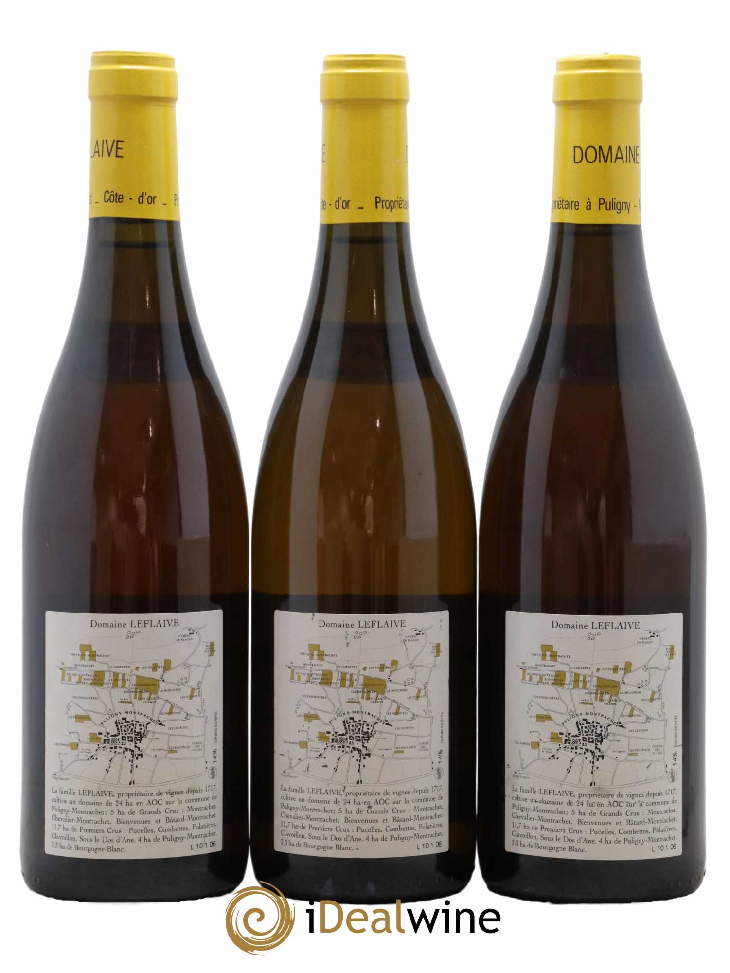 Puligny-Montrachet 1er Cru Les Folatières Leflaive (Domaine) 2006 - Lot de 3 bouteilles - 1