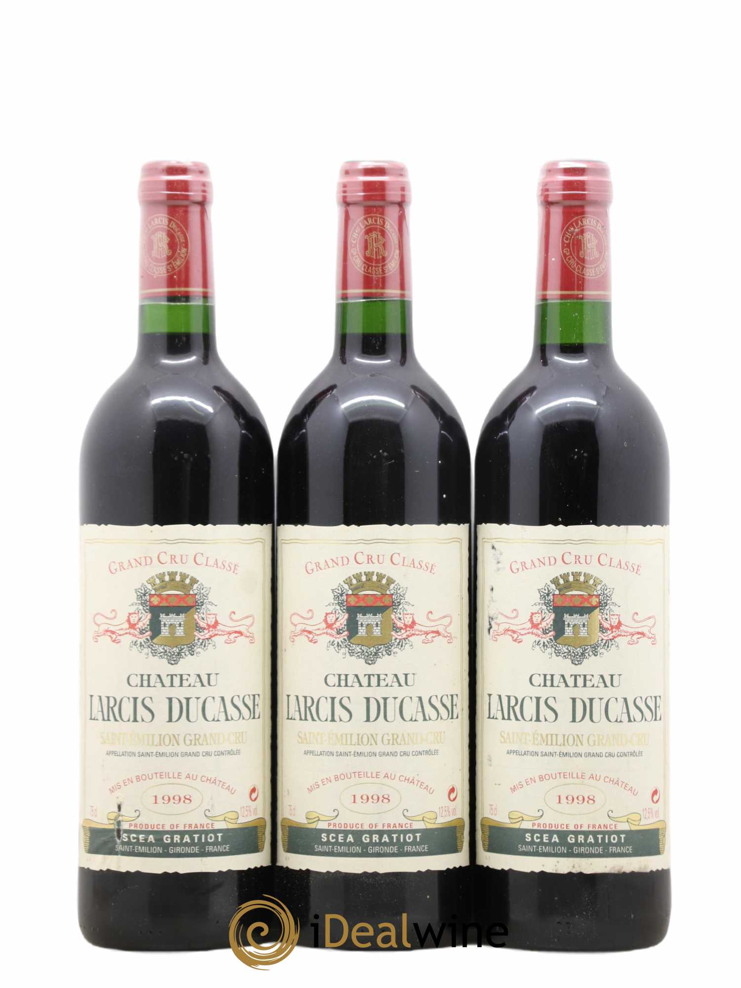 Château Larcis Ducasse 1er Grand Cru Classé B 1998 - Lot de 6 bouteilles - 1