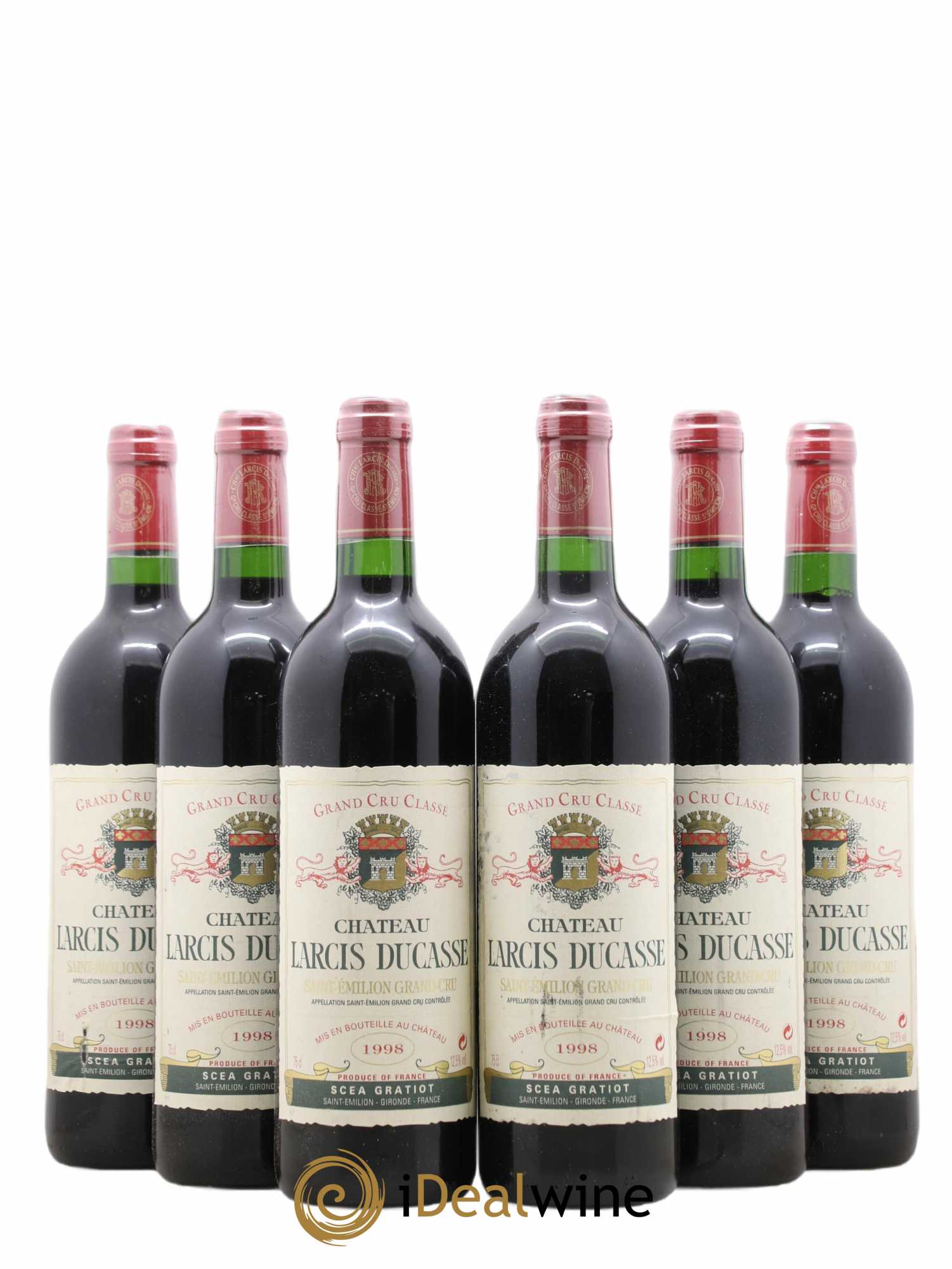 Château Larcis Ducasse 1er Grand Cru Classé B 1998 - Lot de 6 bouteilles - 0