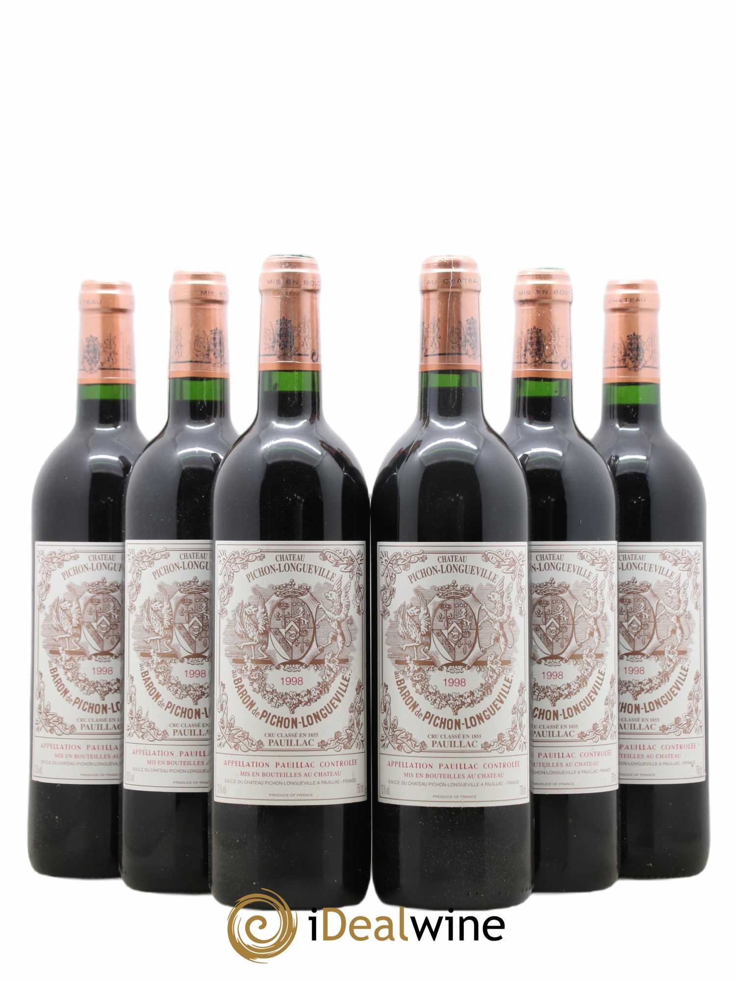 Pichon Longueville Baron 2ème Grand Cru Classé 1998 - Lot de 6 bouteilles - 0