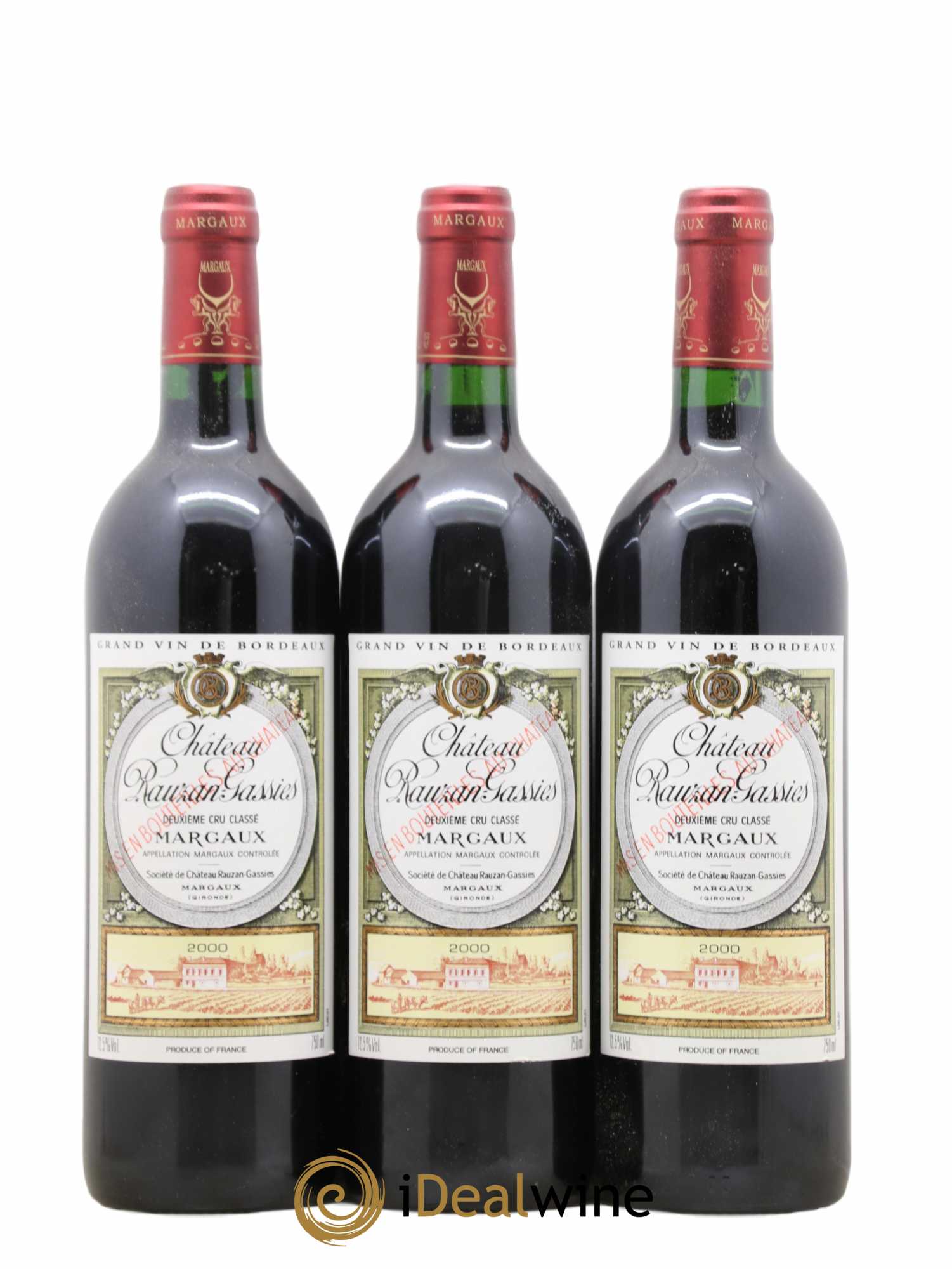 Château Rauzan-Gassies 2ème Grand Cru Classé 2000 - Lot de 6 bouteilles - 1