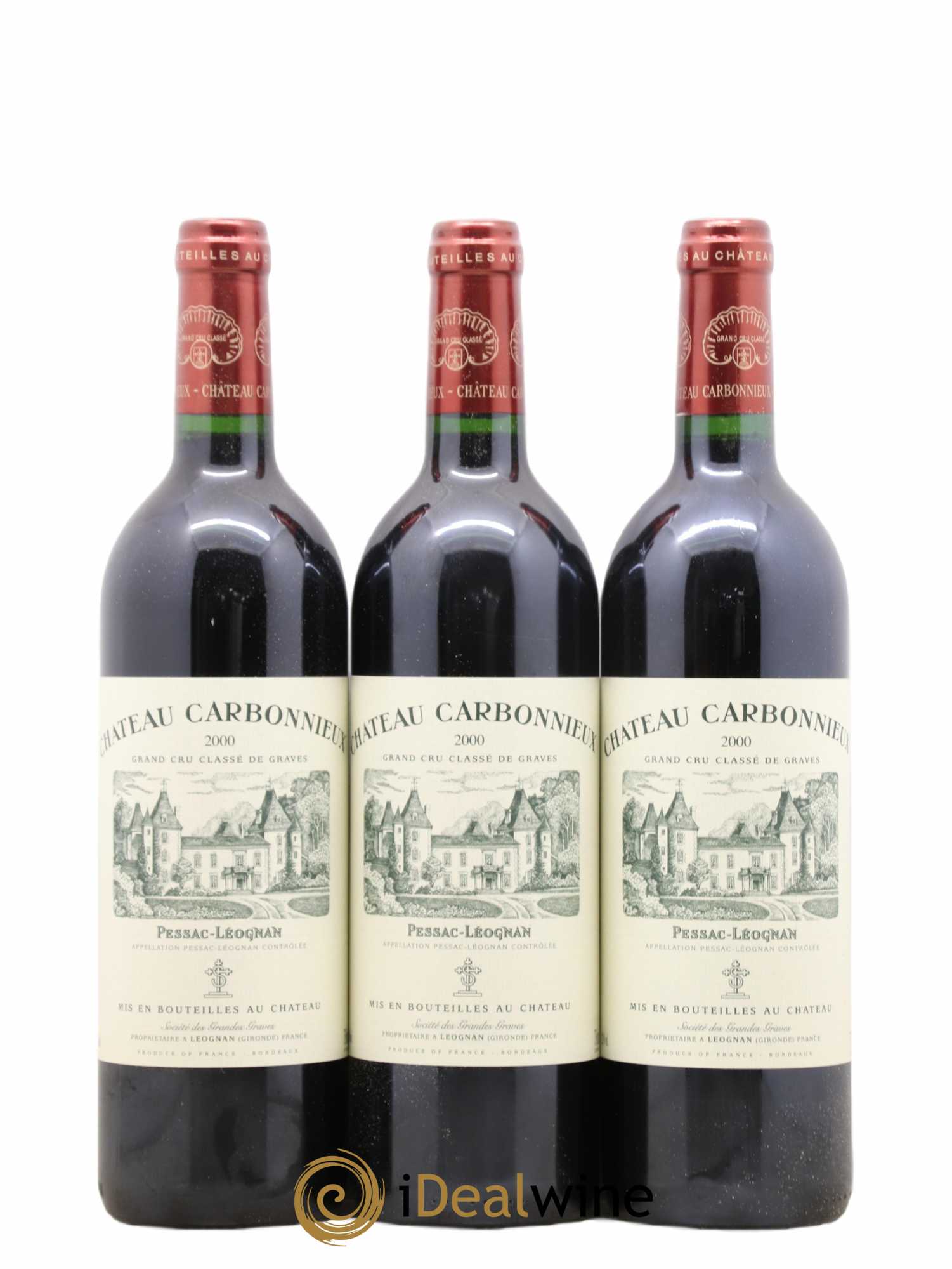 Château Carbonnieux Cru Classé de Graves 2000 - Lot de 6 bouteilles - 1
