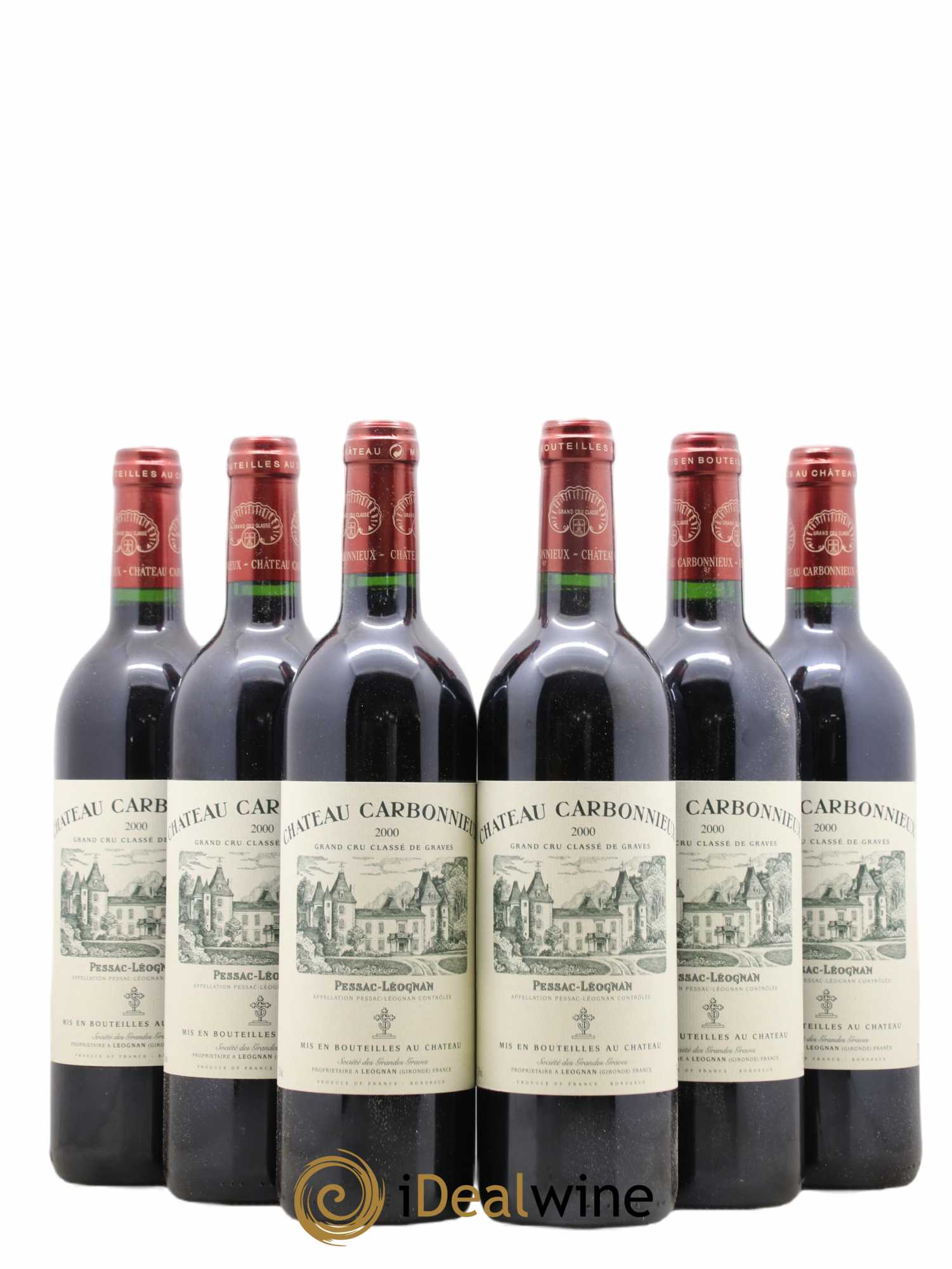 Château Carbonnieux Cru Classé de Graves 2000 - Lot de 6 bouteilles - 0