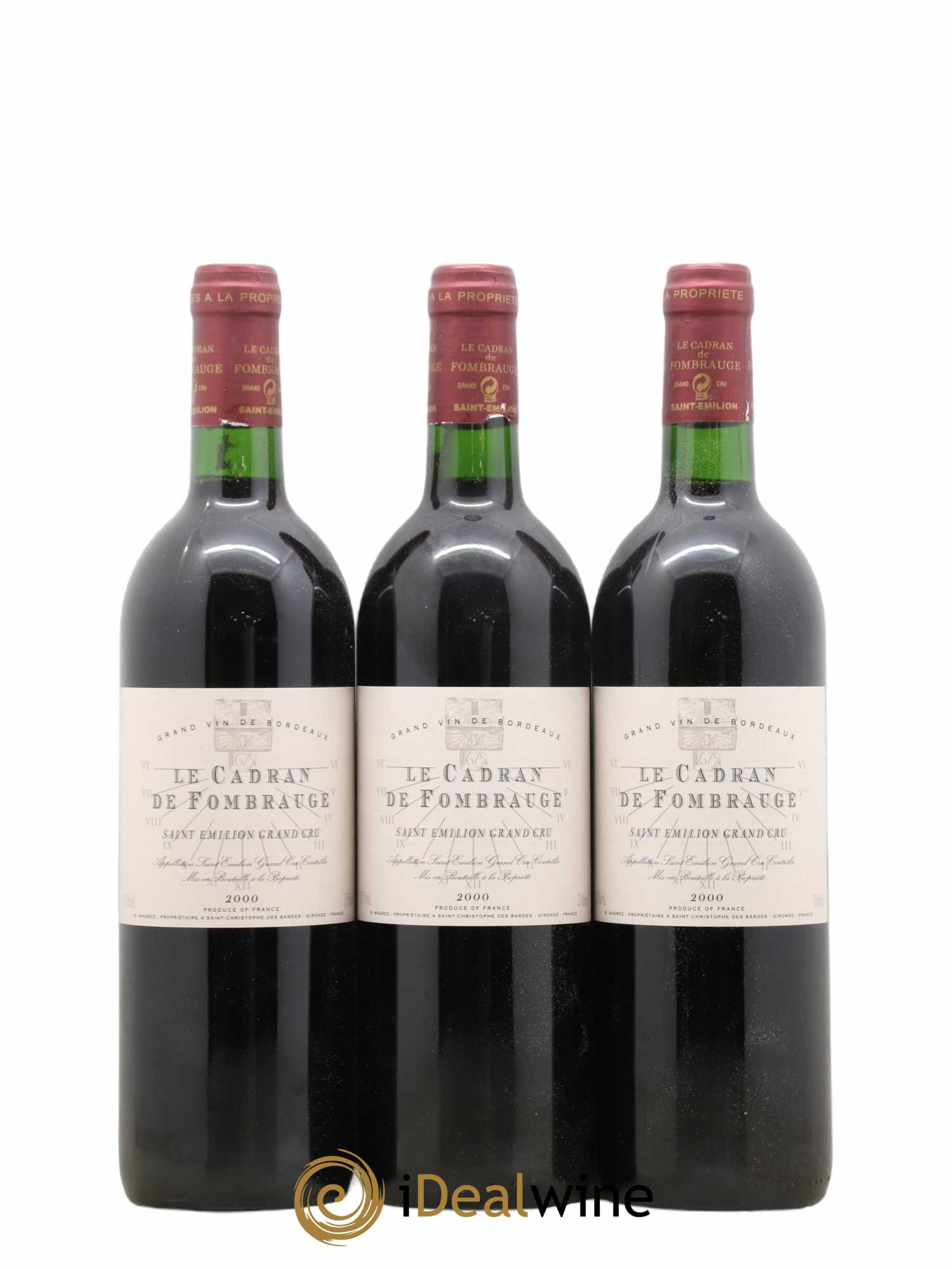 Saint-Émilion Grand Cru Le Cadran de Fombrauge 2000 - Posten von 12 Flaschen - 2