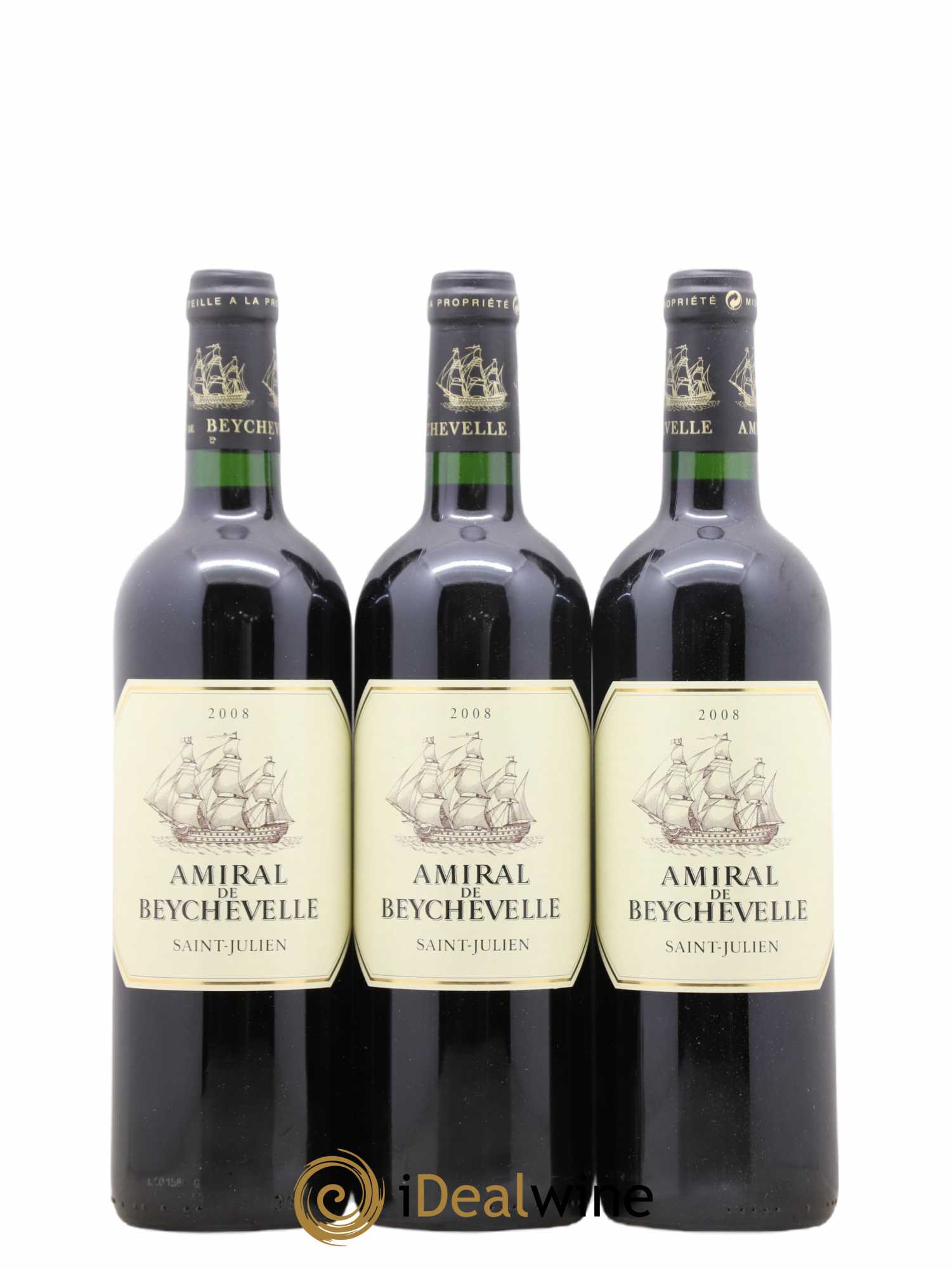 Amiral de Beychevelle Second Vin 2008 - Lot de 6 bouteilles - 1