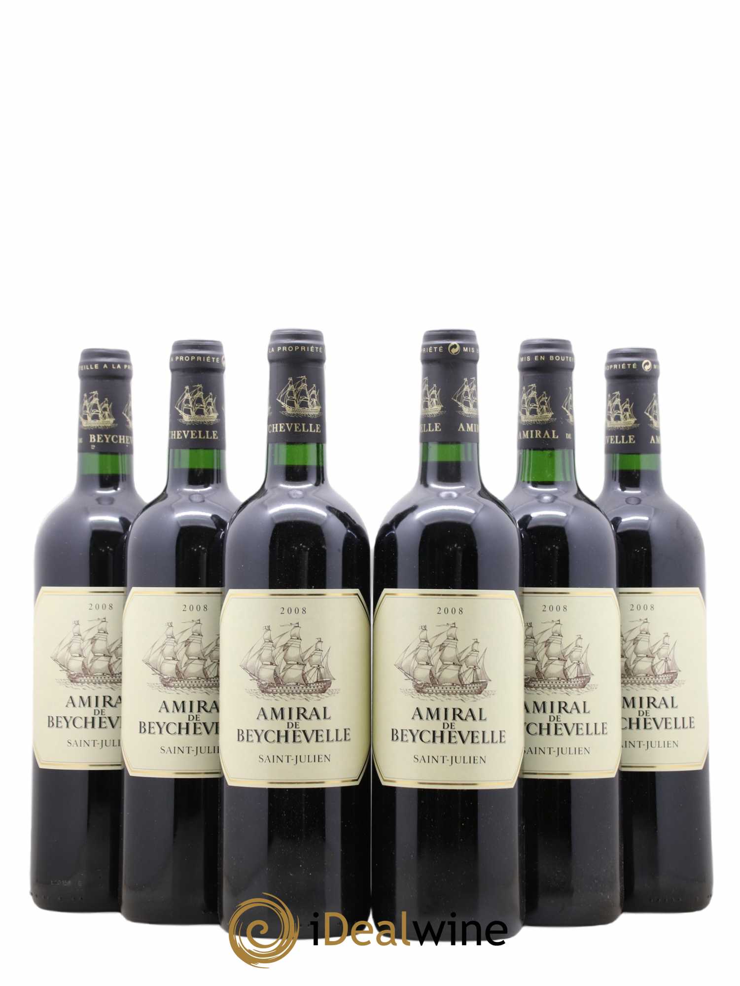 Amiral de Beychevelle Second Vin 2008 - Lot de 6 bouteilles - 0