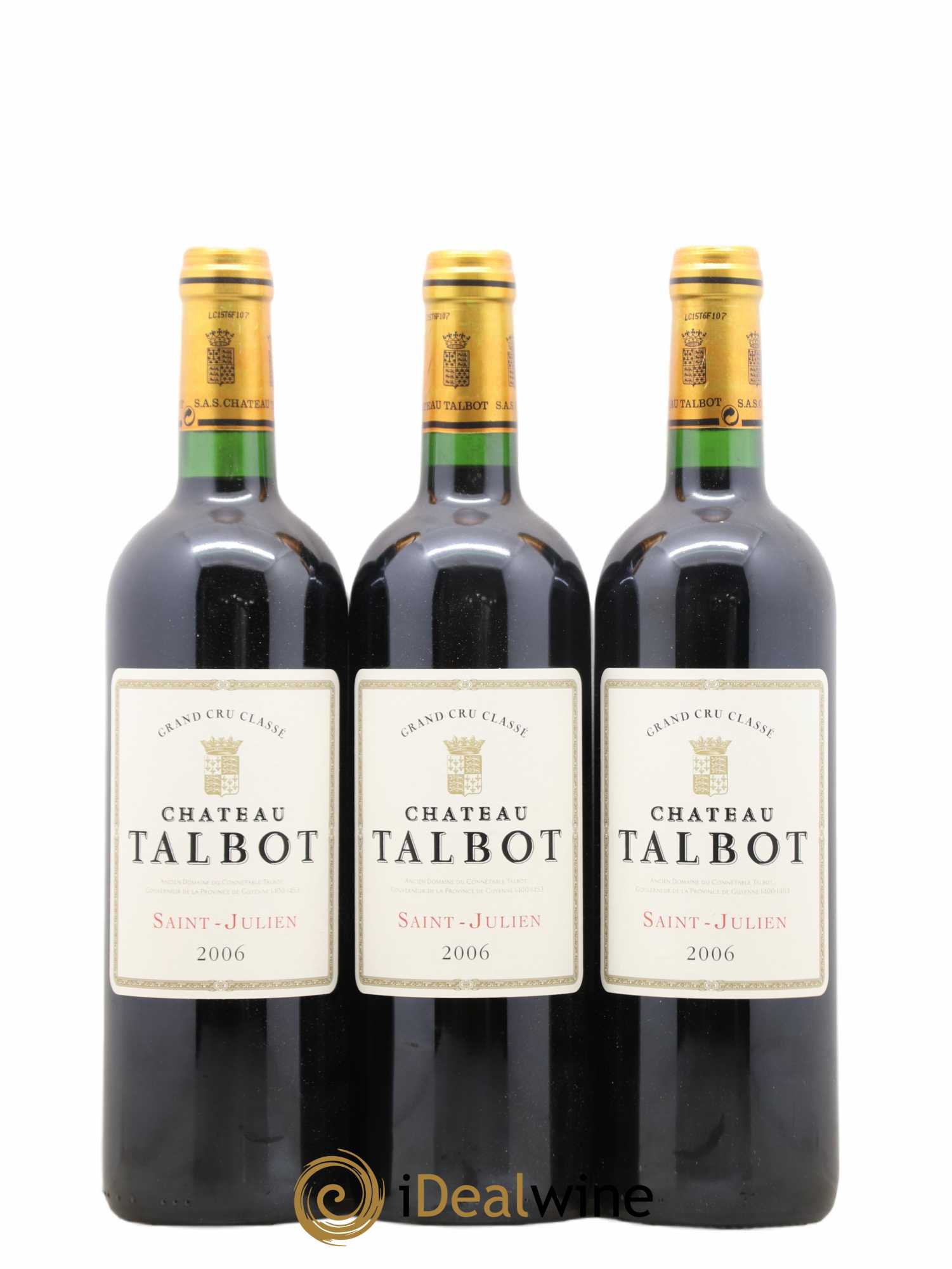 Château Talbot 4ème Grand Cru Classé 2006 - Lot de 6 bouteilles - 1