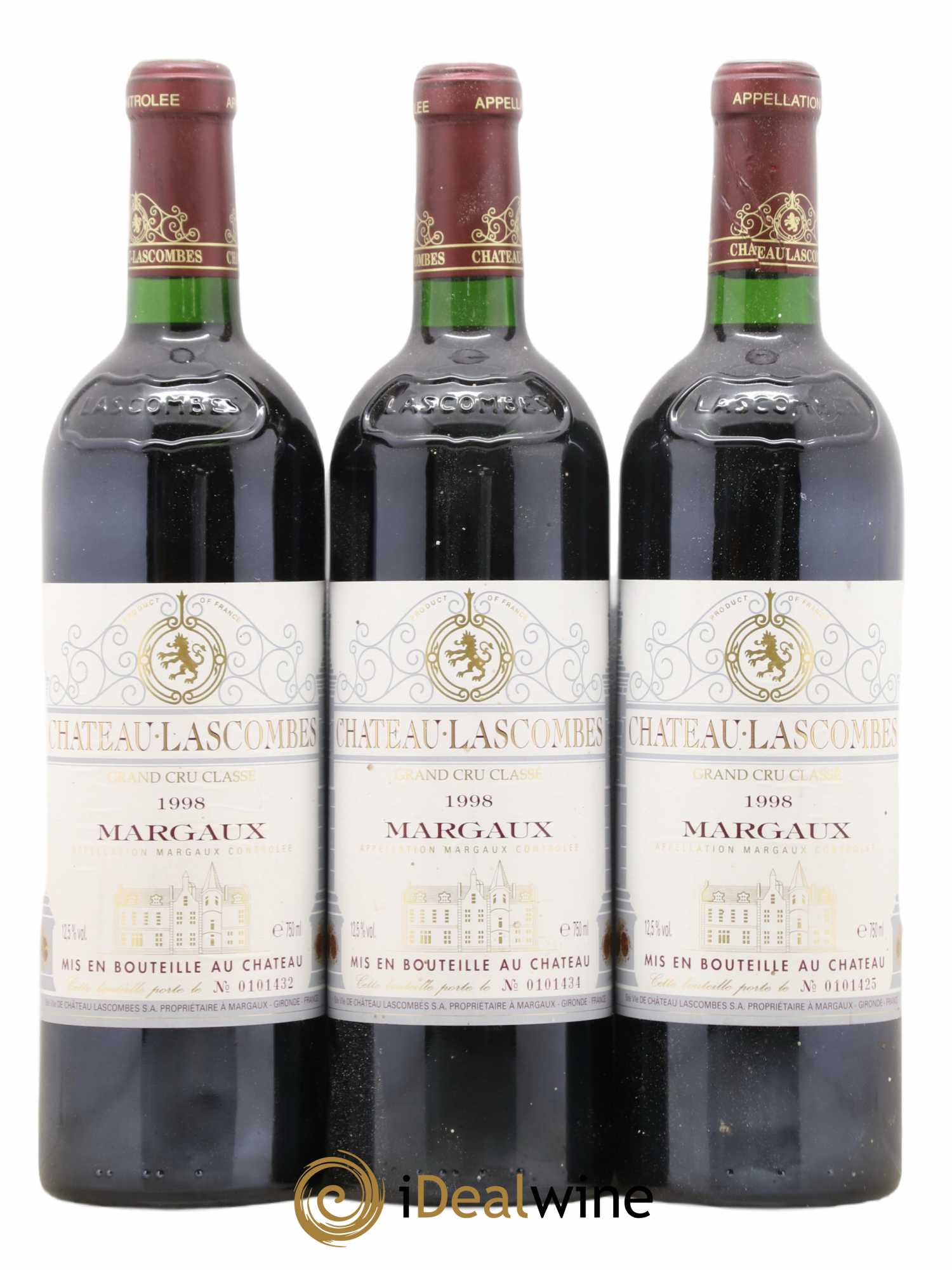Château Lascombes 2ème Grand Cru Classé 1998 - Lot de 3 bouteilles - 0