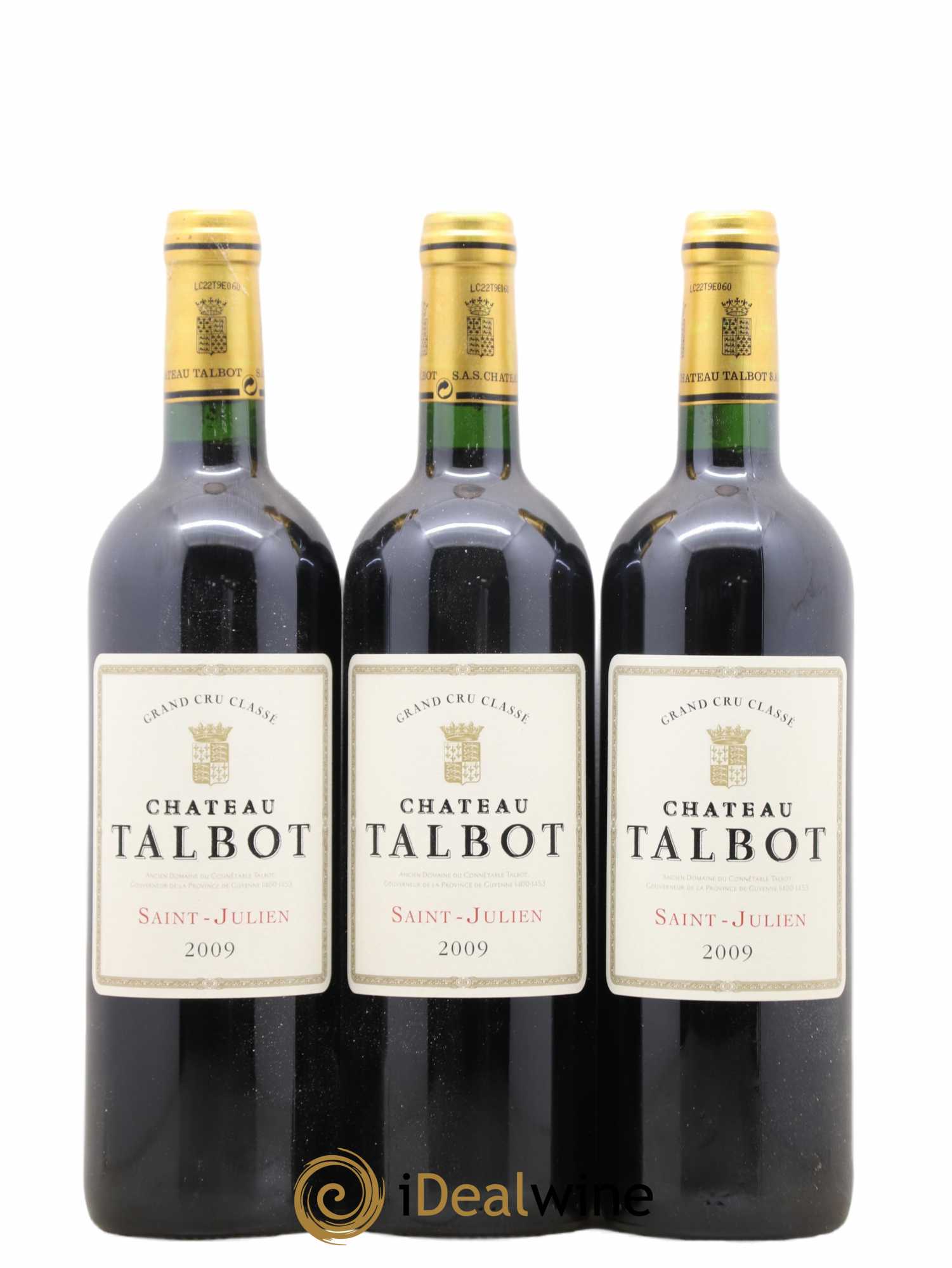 Château Talbot 4ème Grand Cru Classé 2009 - Lot de 6 bouteilles - 1