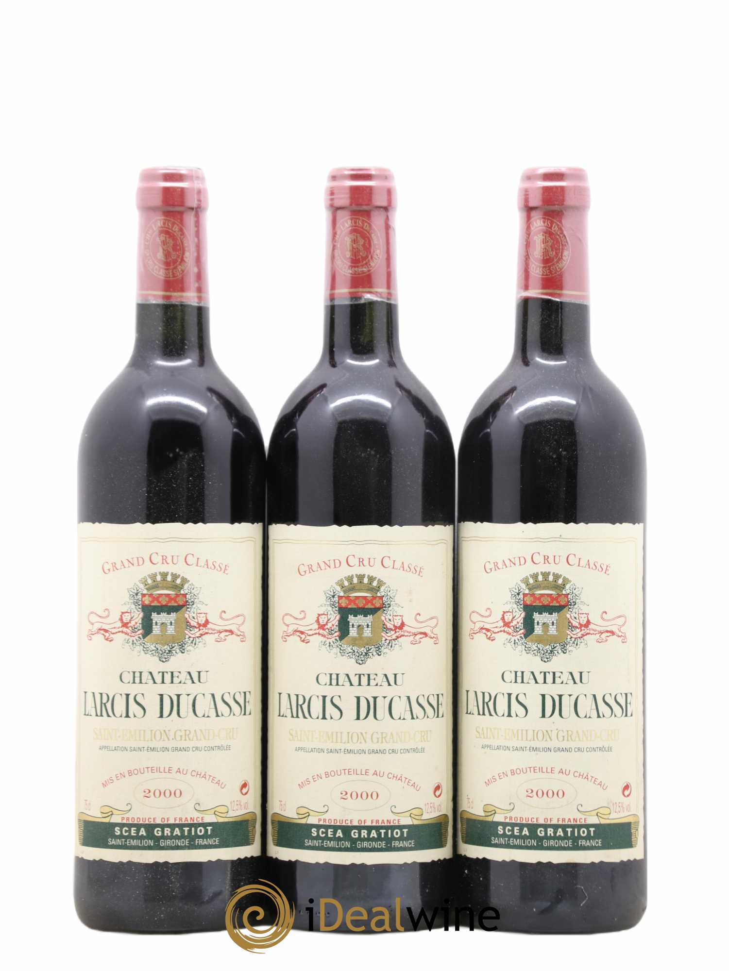 Château Larcis Ducasse 1er Grand Cru Classé B 2000 - Lot de 3 bouteilles - 0