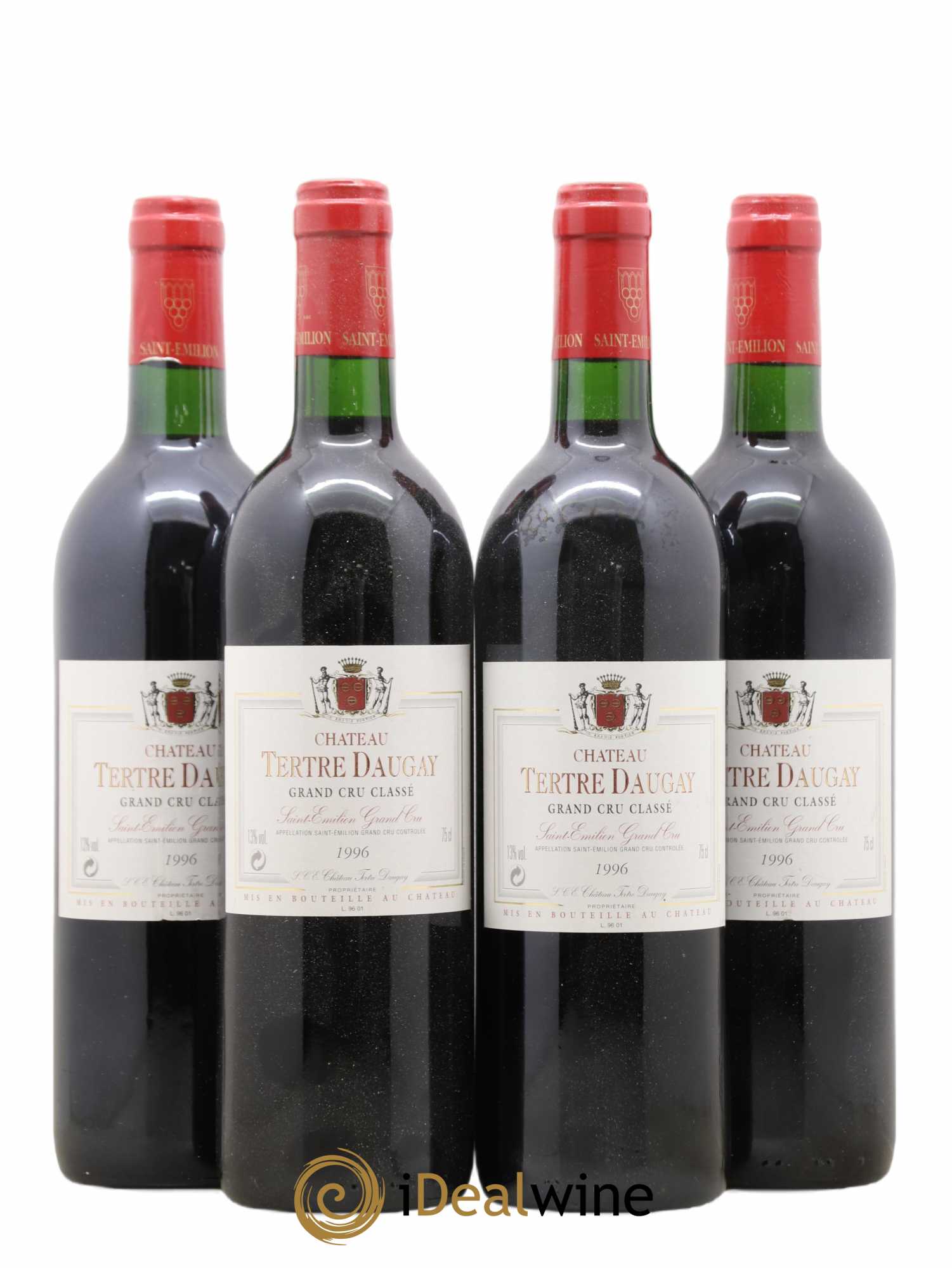 Château Tertre Daugay Grand Cru Classé 1996 - Lot de 4 bouteilles - 0