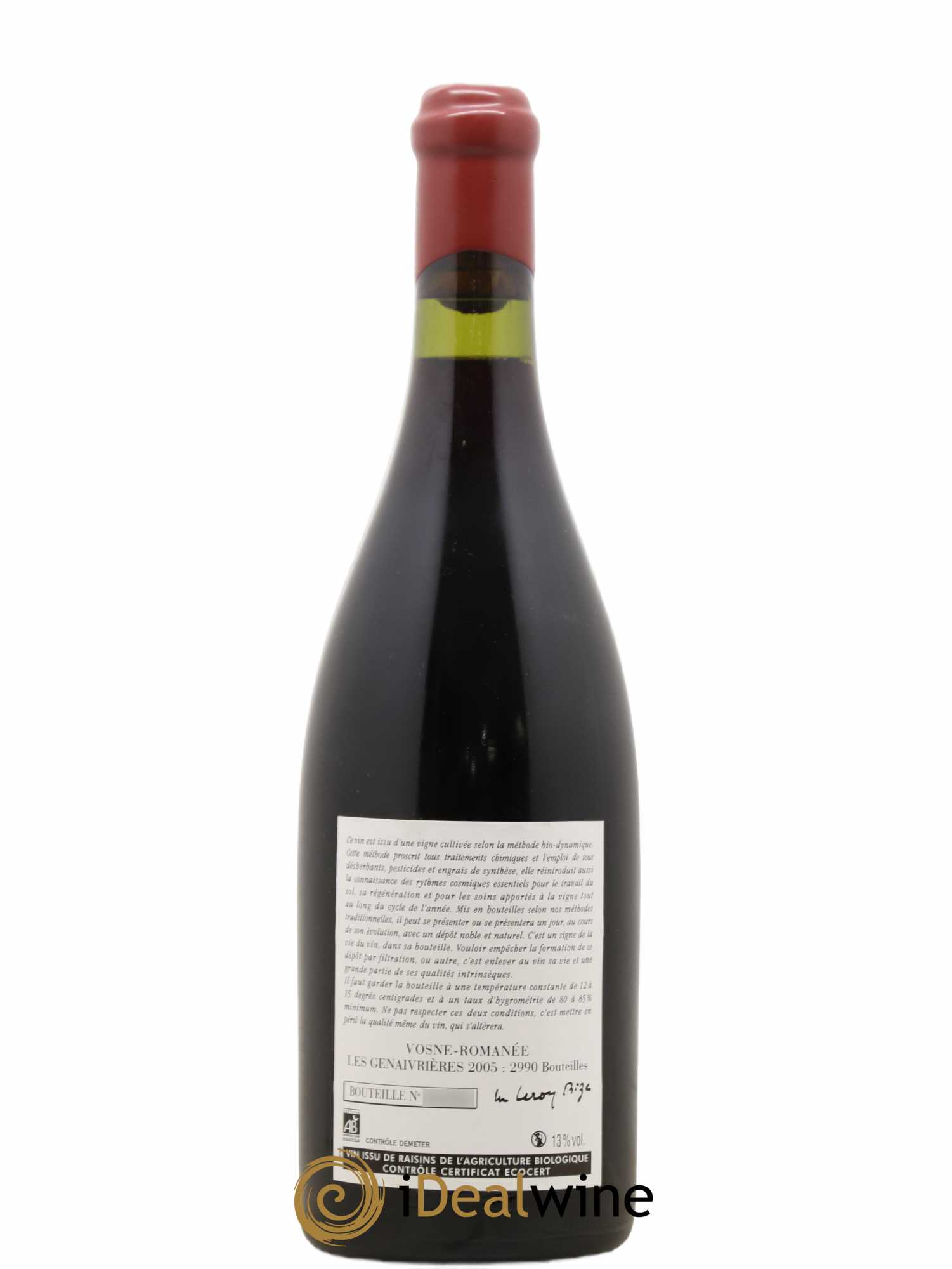 Vosne-Romanée Les Genaivrières Leroy (Domaine) 2005 - Lotto di 1 bottiglia - 1