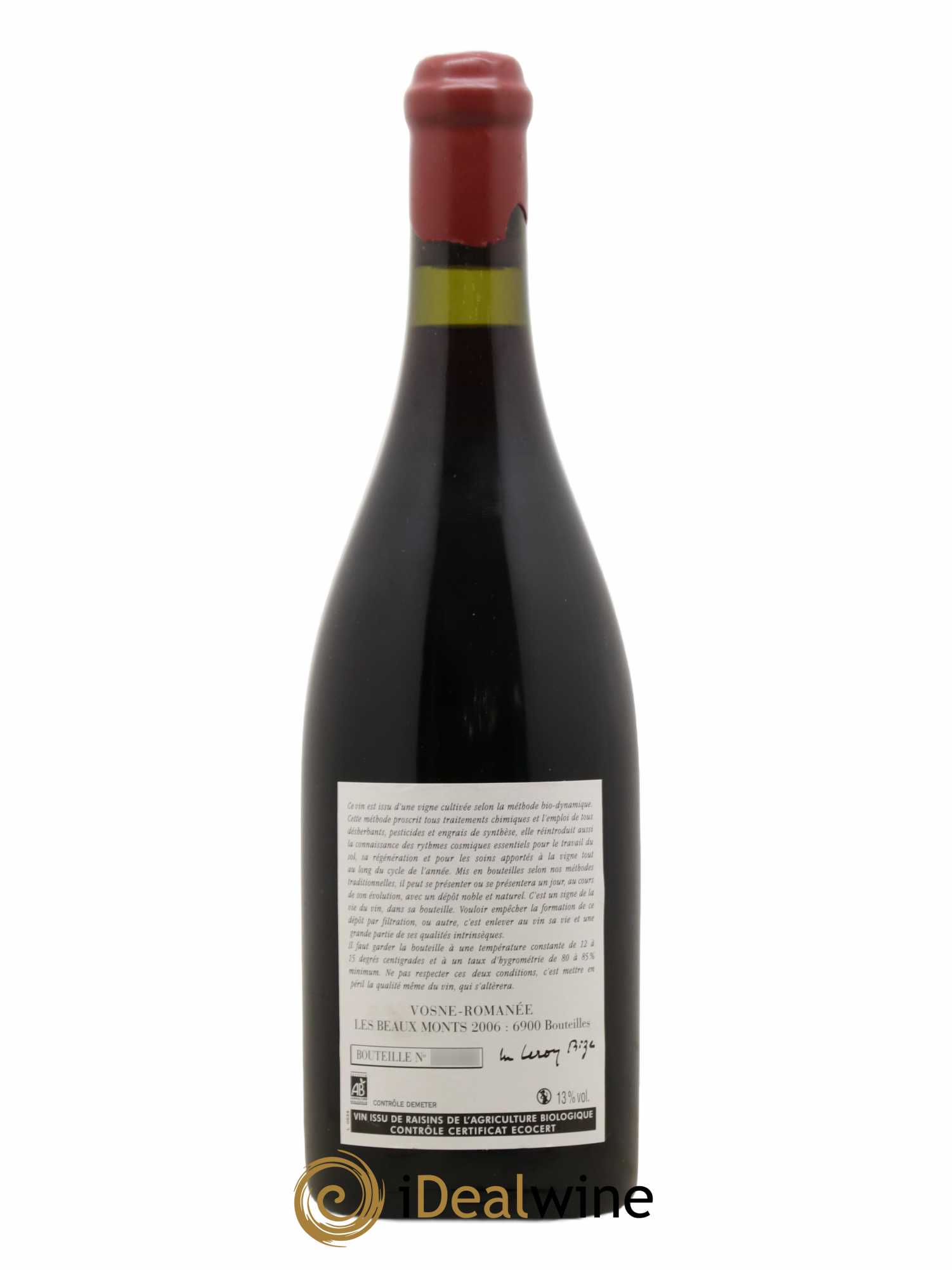 Vosne-Romanée 1er Cru Les Beaux-Monts Leroy (Domaine) 2006 - Lot of 1 bottle - 1