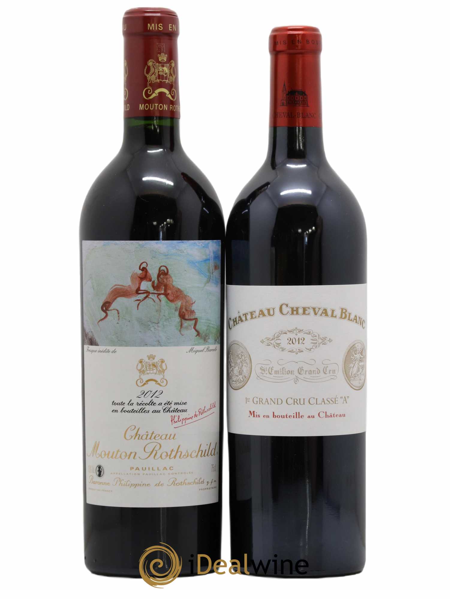Caisse Duclot Petrus - Cheval Blanc - Lafite Rothschild - Chateau Margaux - Mouton Rothschild - Haut Brion - La Mission Haut Brion 2012 - Lot de 7 bouteilles - 5