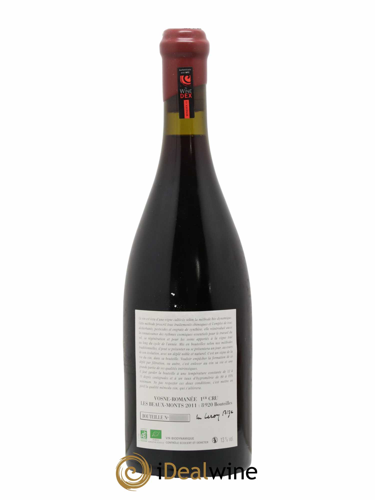 Vosne-Romanée 1er Cru Les Beaux-Monts Leroy (Domaine) 2011 - Lot de 1 bouteille - 1
