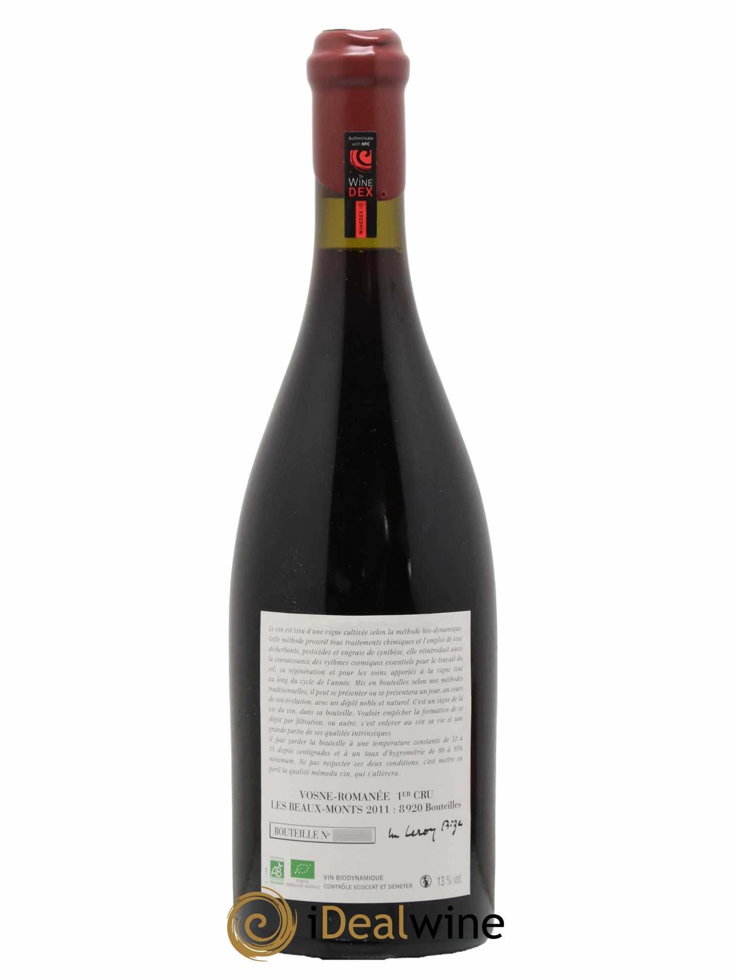 Vosne-Romanée 1er Cru Les Beaux-Monts Leroy (Domaine) 2011 - Lot de 1 bouteille - 1