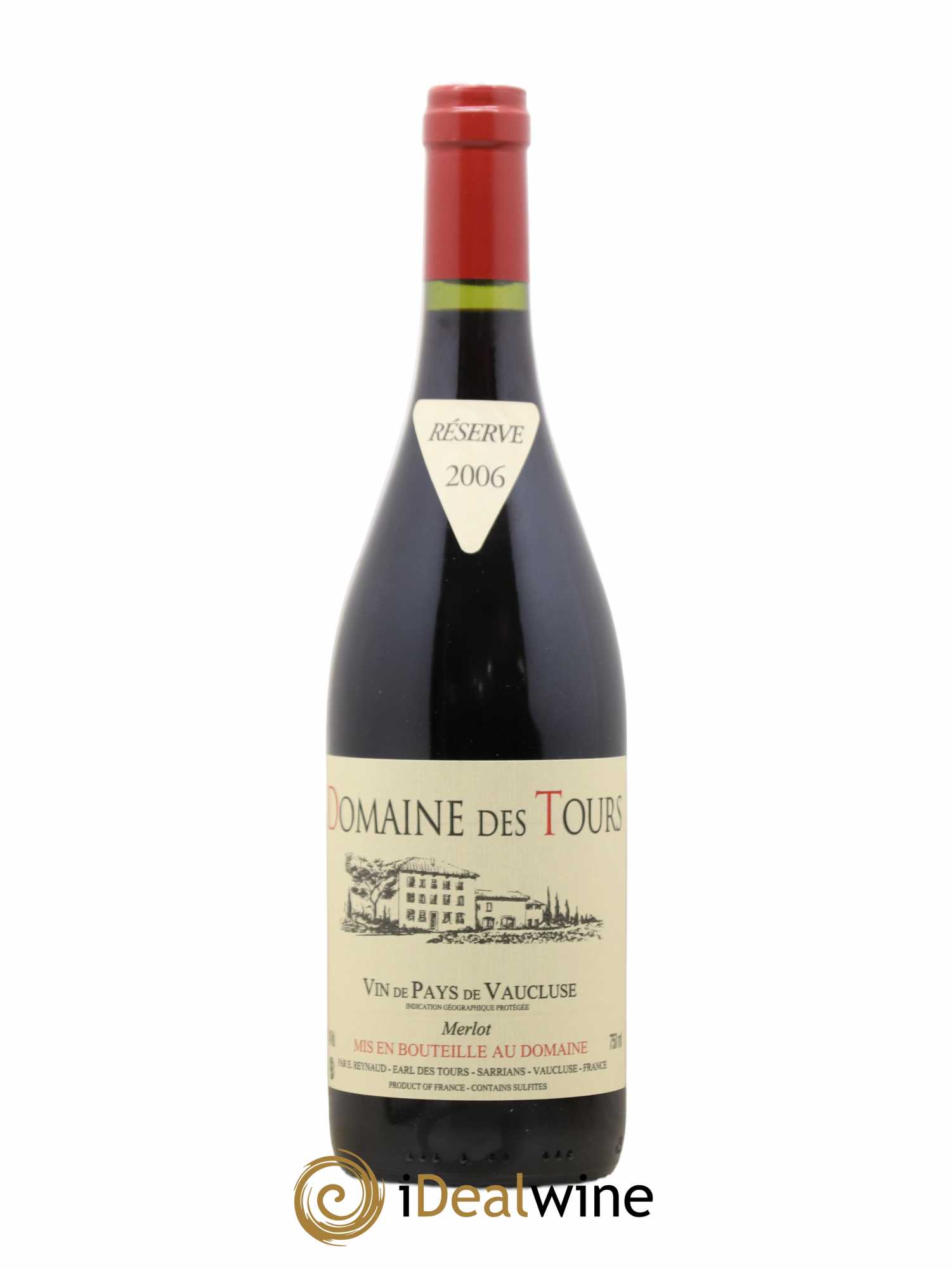 Vaucluse Domaine des Tours Merlot Emmanuel Reynaud 2006 - Lot de 1 bouteille - 0