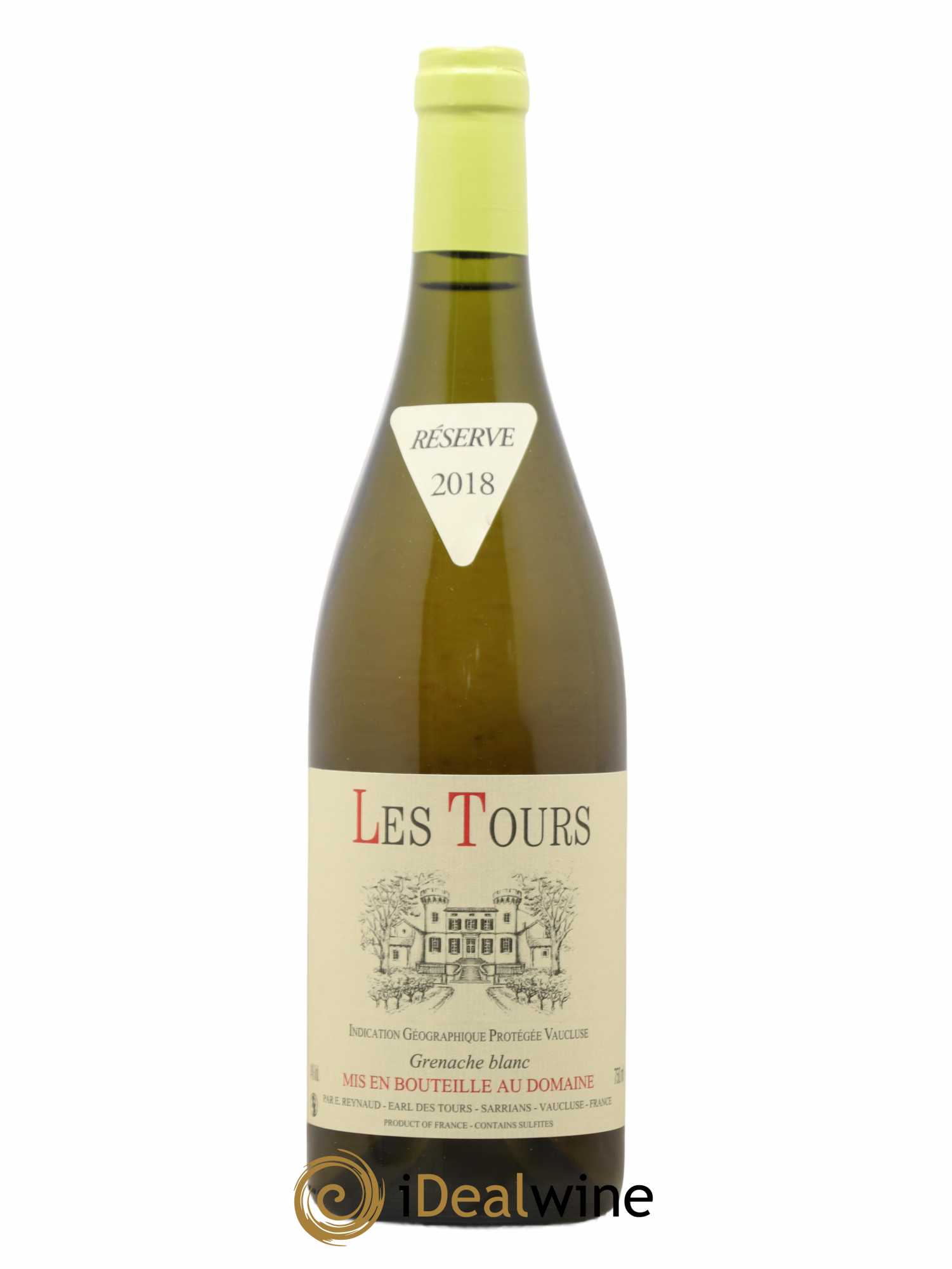 Vaucluse (Vin de Pays de Vaucluse) Les Tours Grenache Blanc Emmanuel Reynaud 2018 - Lot de 1 bouteille - 0