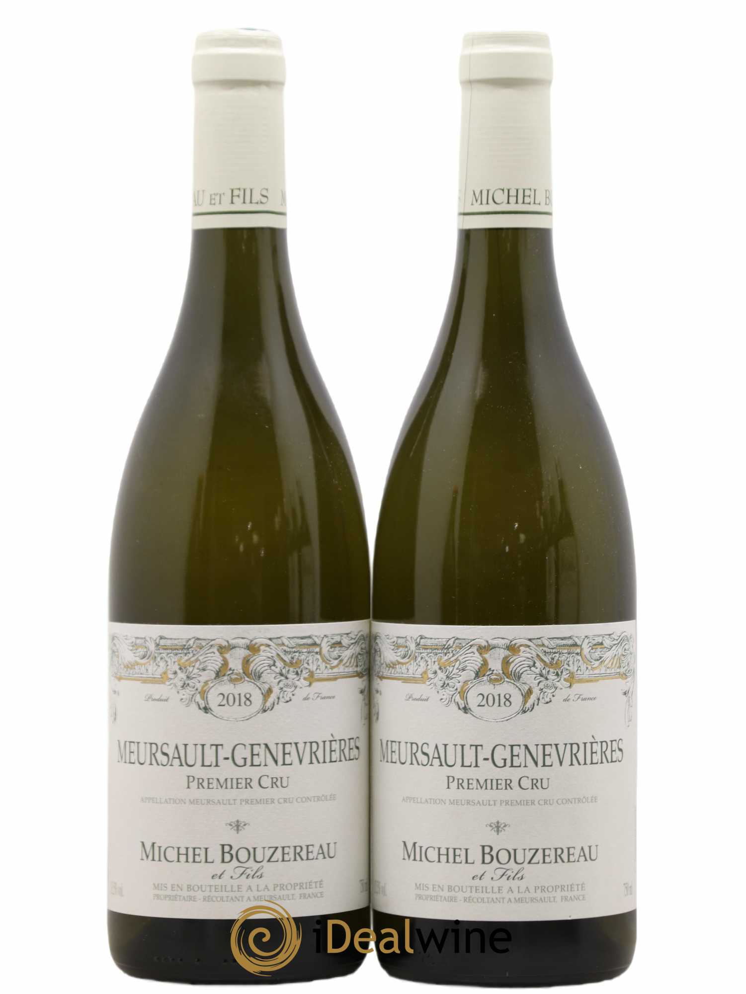 Meursault 1er Cru Les Genevrières Michel Bouzereau et Fils (Domaine) 2018 - Lot de 2 bouteilles - 0