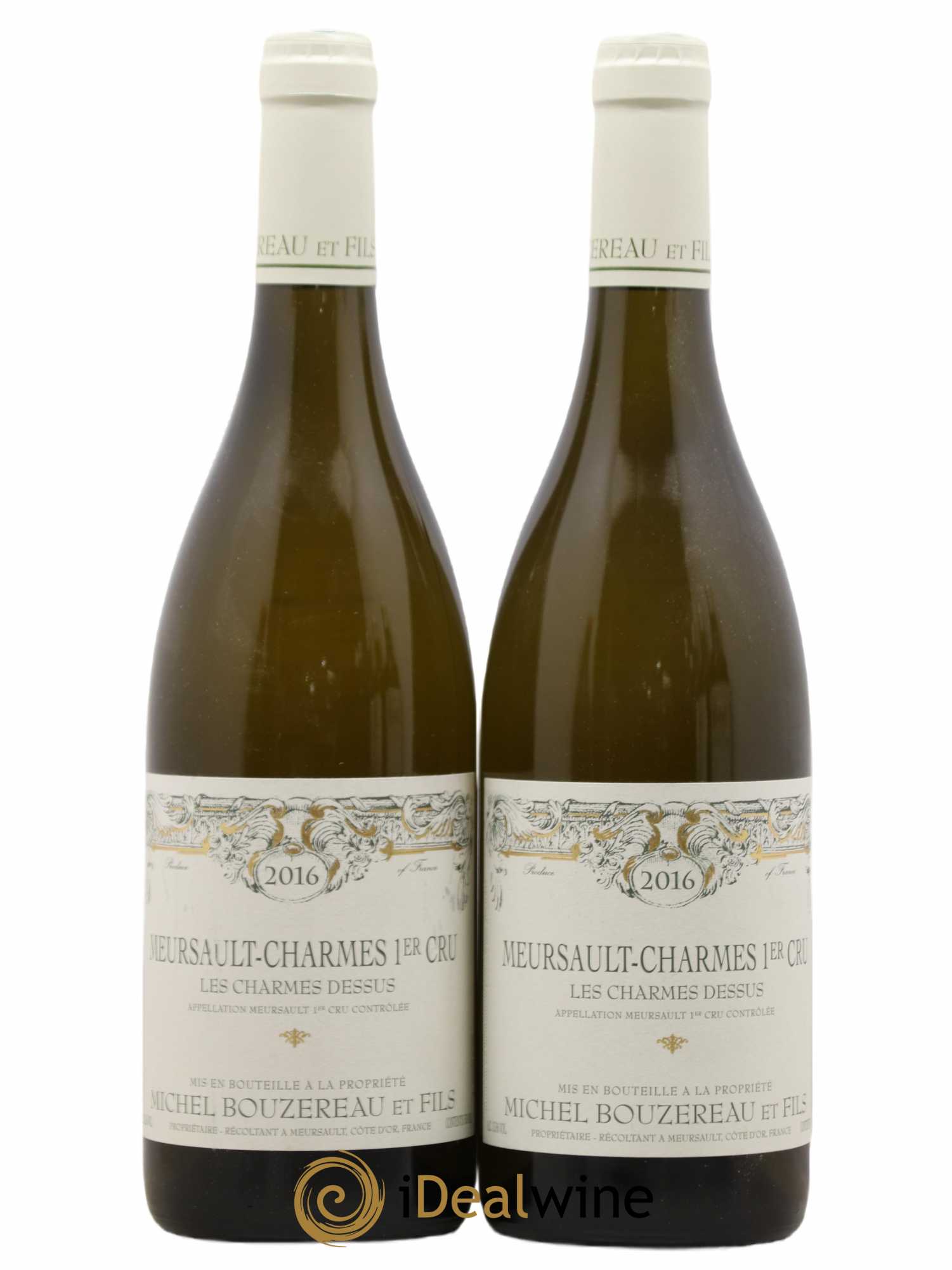 Meursault 1er Cru Charmes Les Charmes Dessus Michel Bouzereau et Fils (Domaine) 2016 - Lot de 2 bouteilles - 0