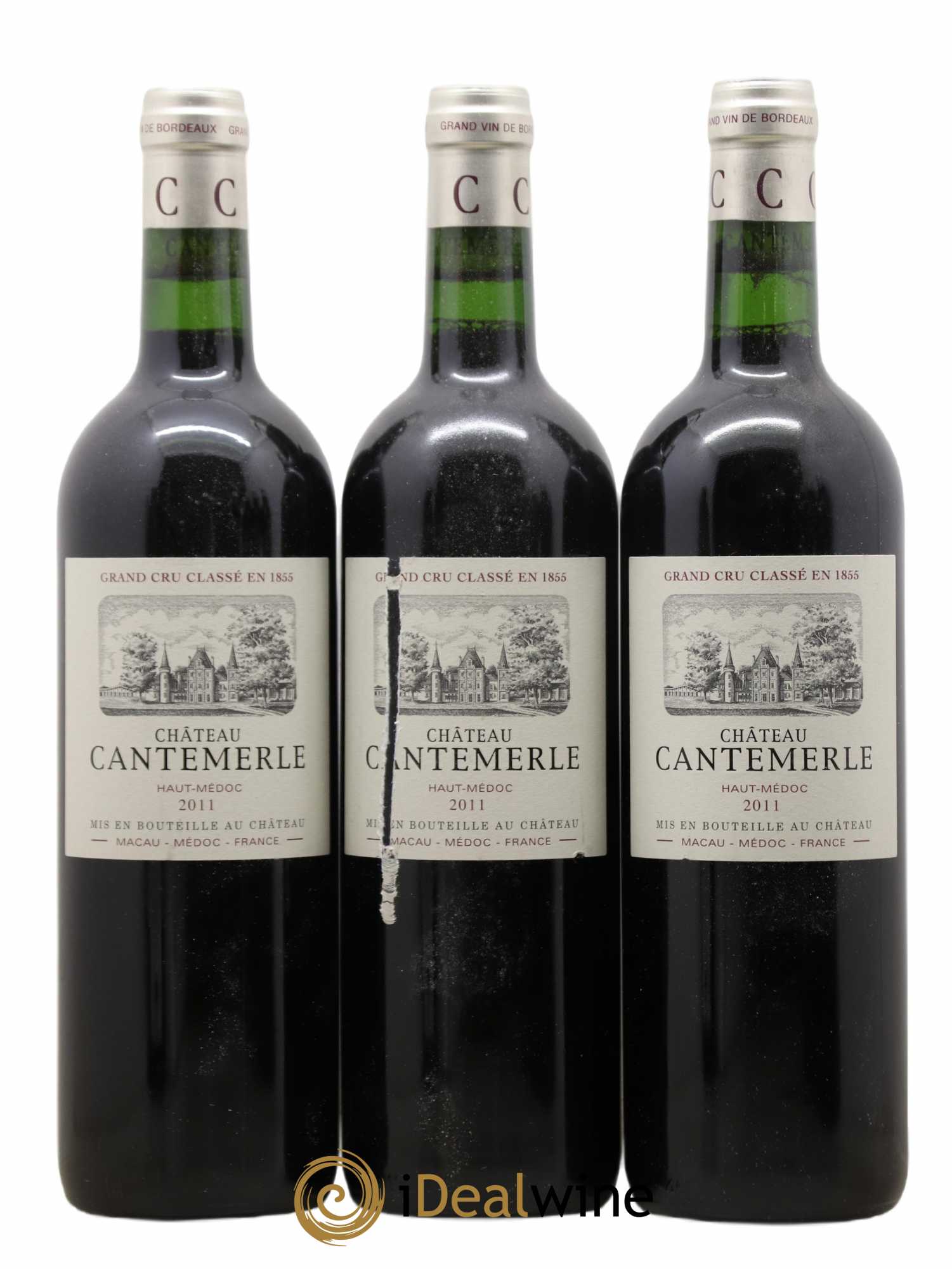 Château Cantemerle 5ème Grand Cru Classé 2011 - Lot de 3 bouteilles - 0