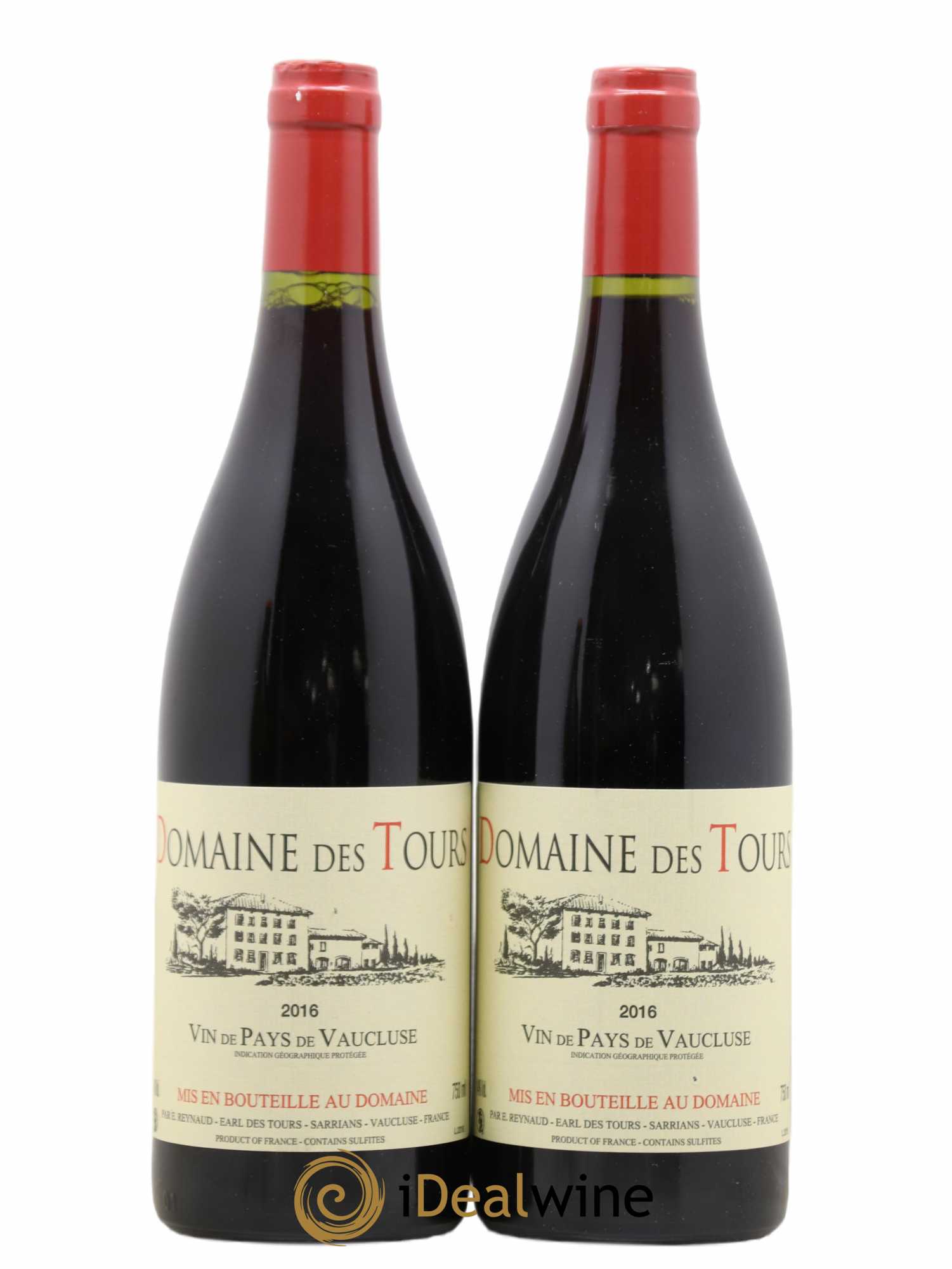 Vaucluse (Vin de Pays de Vaucluse) Domaine des Tours Emmanuel Reynaud 2016 - Lot de 2 bouteilles - 0