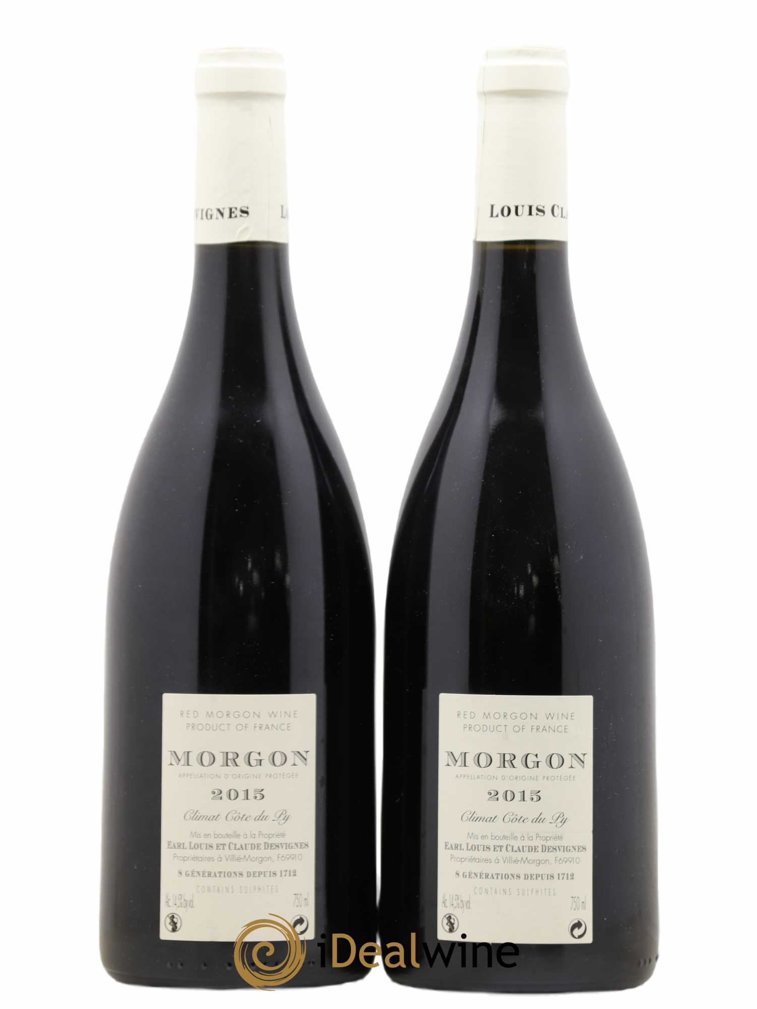 Morgon Côte de Py Javernières Louis-Claude Desvignes 2015 - Lot de 2 bouteilles - 1