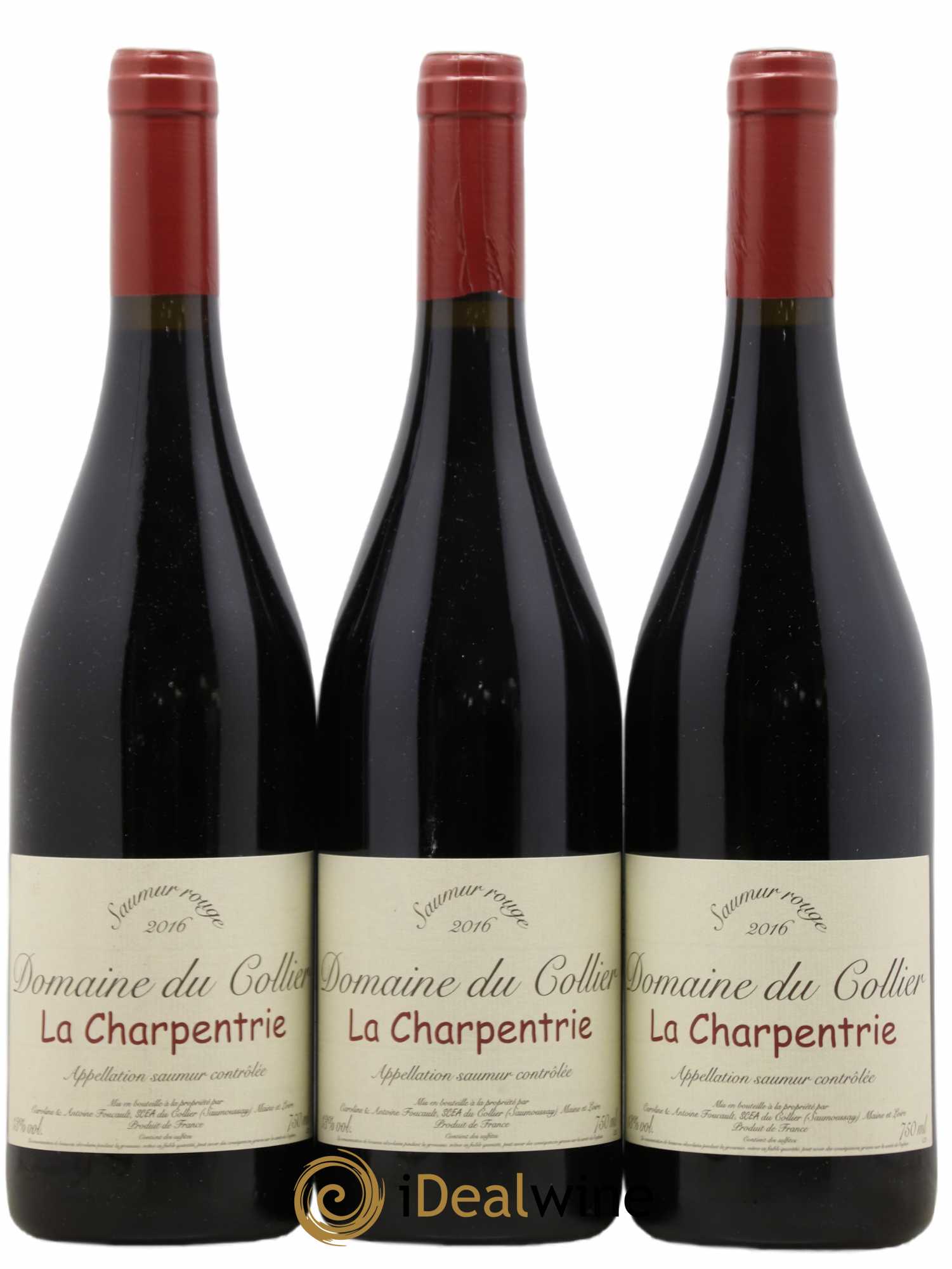 Saumur La Charpentrie Domaine du Collier 2016 - Lot de 3 bouteilles - 0