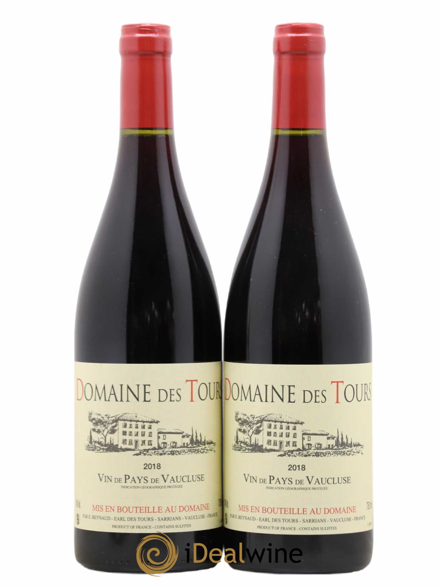 Vaucluse (Vin de Pays de Vaucluse) Domaine des Tours Emmanuel Reynaud 2018 - Lot de 2 bouteilles - 0