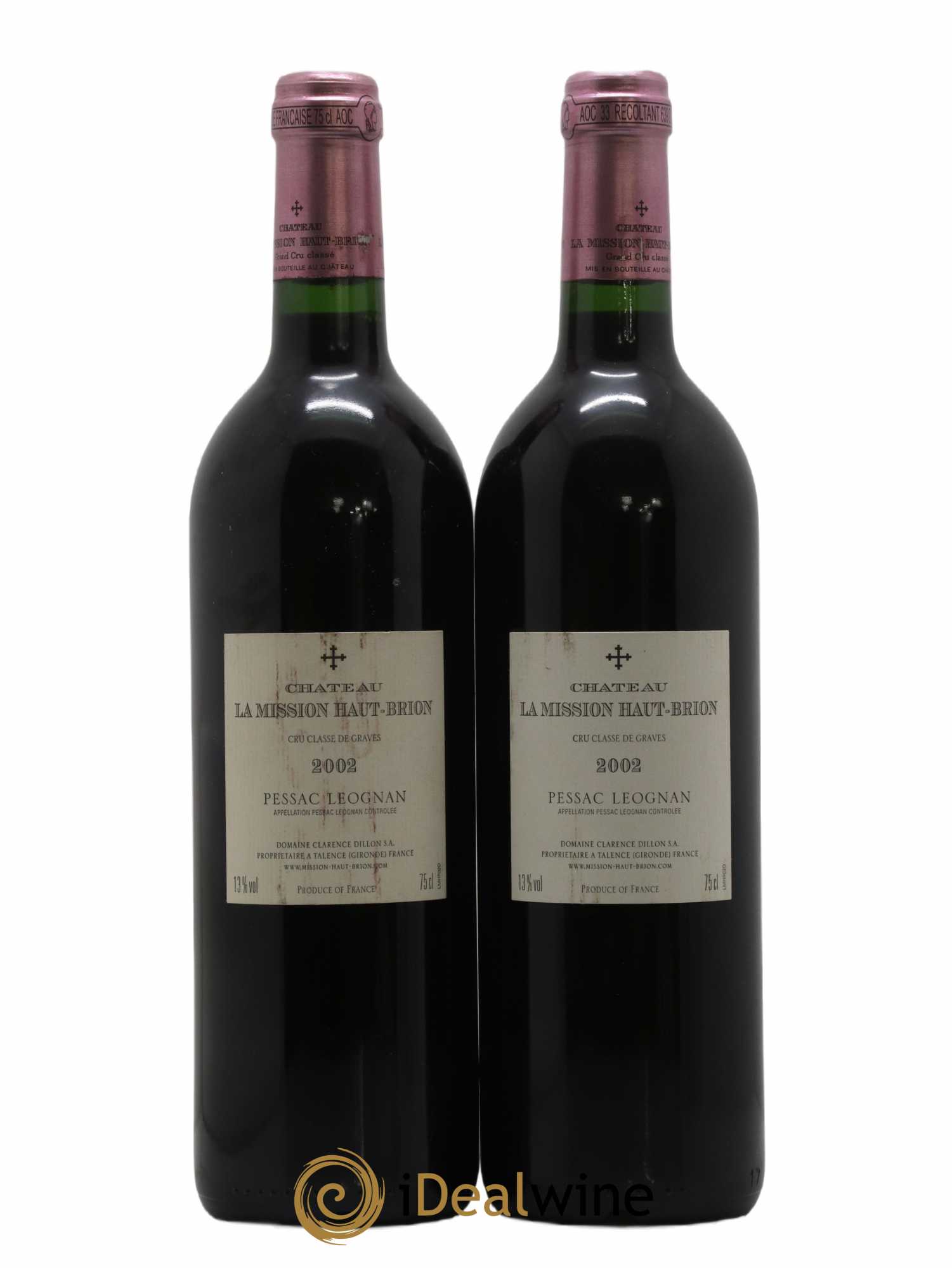 Château la Mission Haut-Brion Cru Classé de Graves 2002 - Lot de 2 bouteilles - 1