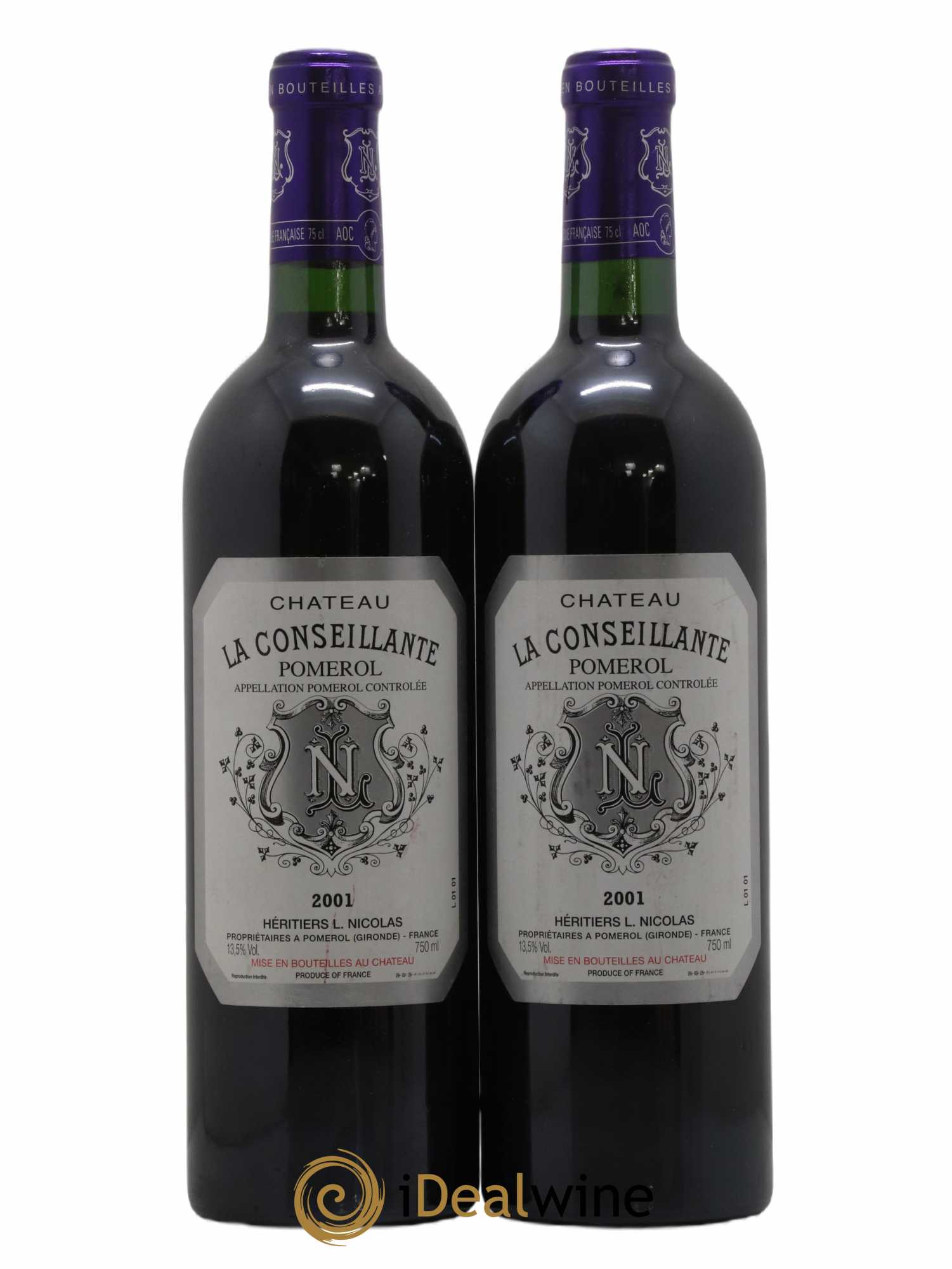 Château la Conseillante 2001 - Lot de 2 bouteilles - 0