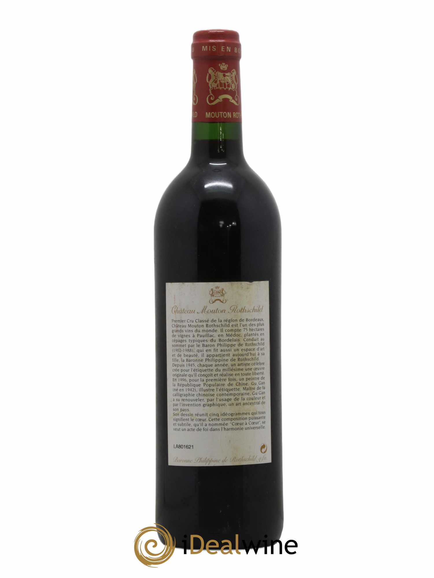 Château Mouton Rothschild 1er Grand Cru Classé 1996 - Lot de 1 bouteille - 1
