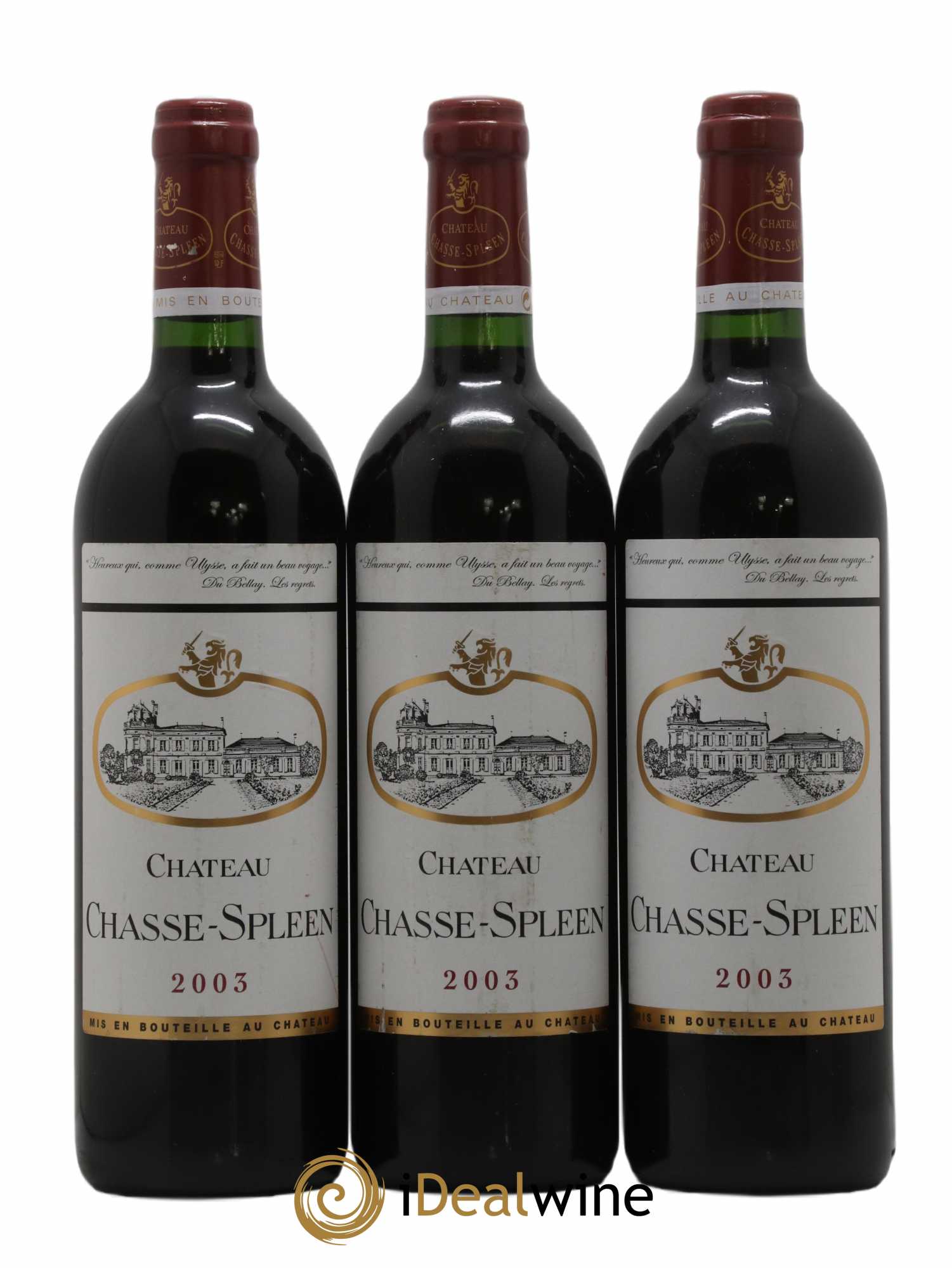 Château Chasse Spleen 2003 - Lot de 3 bouteilles - 0