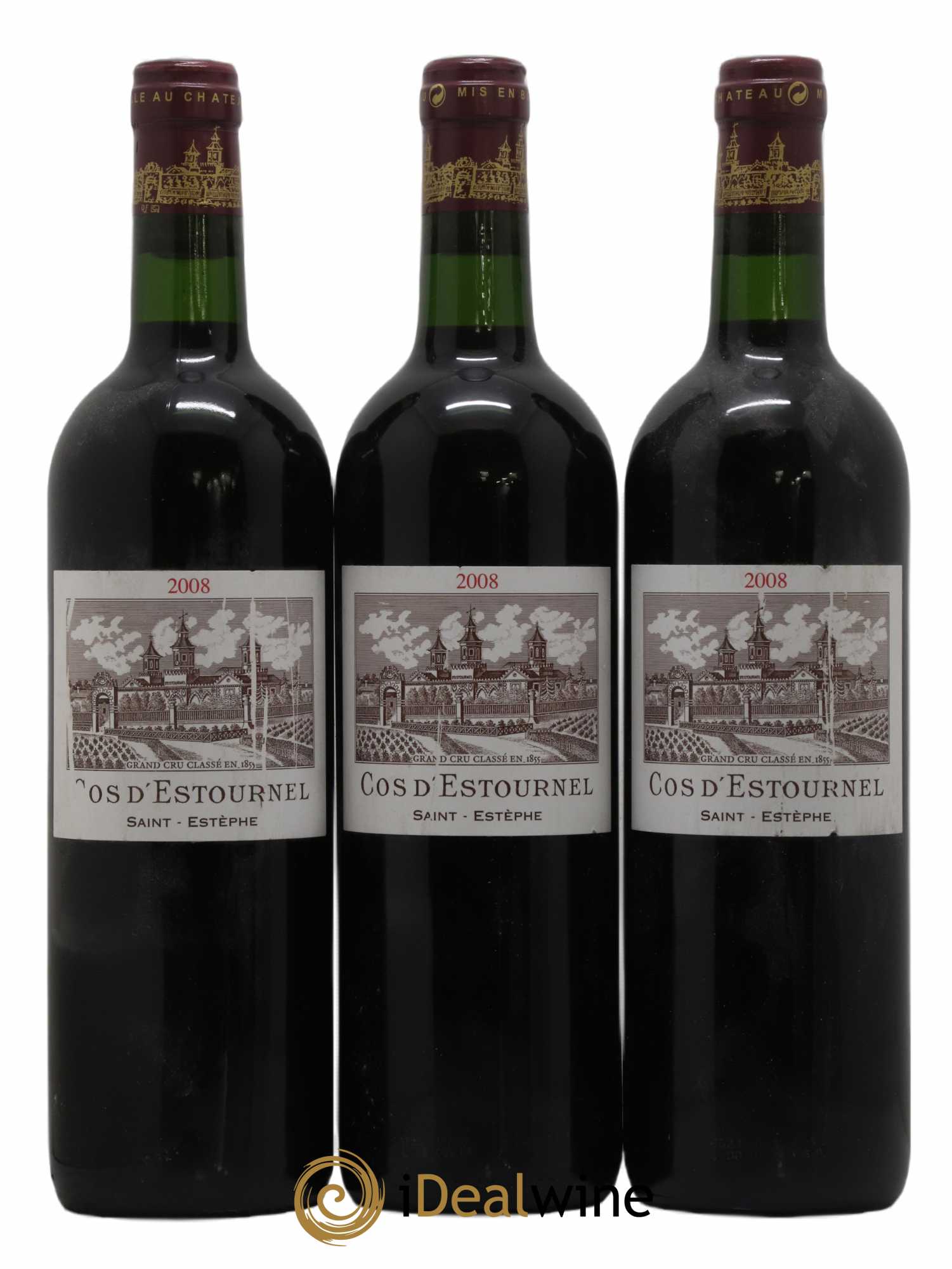 Cos d'Estournel 2ème Grand Cru Classé 2008 - Lot de 3 bouteilles - 0