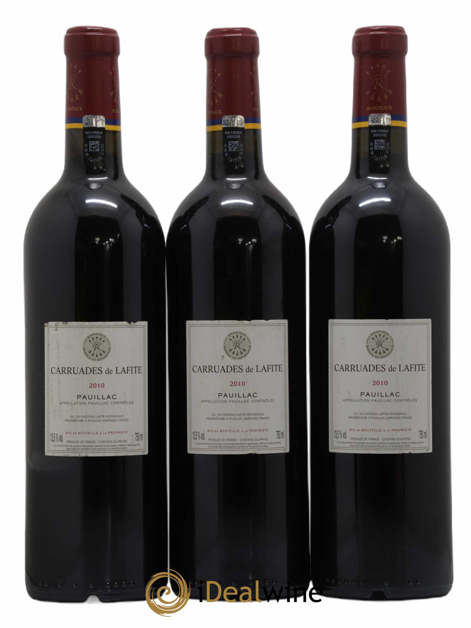 Carruades de Lafite Rothschild Second Vin 2010 - Lot de 3 bouteilles - 1