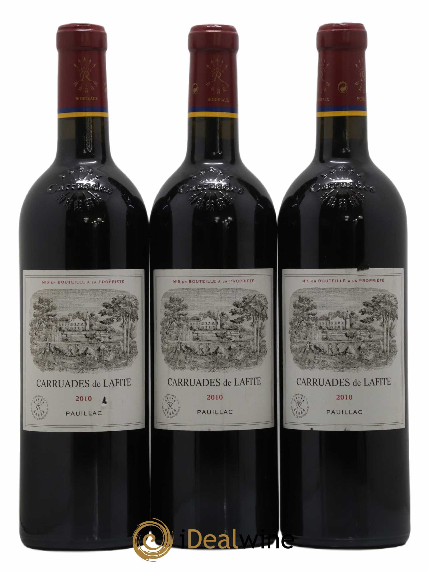Carruades de Lafite Rothschild Second Vin 2010 - Lot de 3 bouteilles - 0