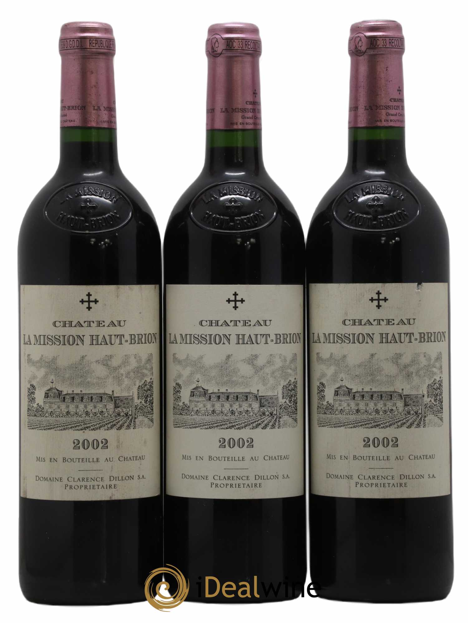 Château la Mission Haut-Brion Cru Classé de Graves 2002 - Lot of 3 bottles - 0
