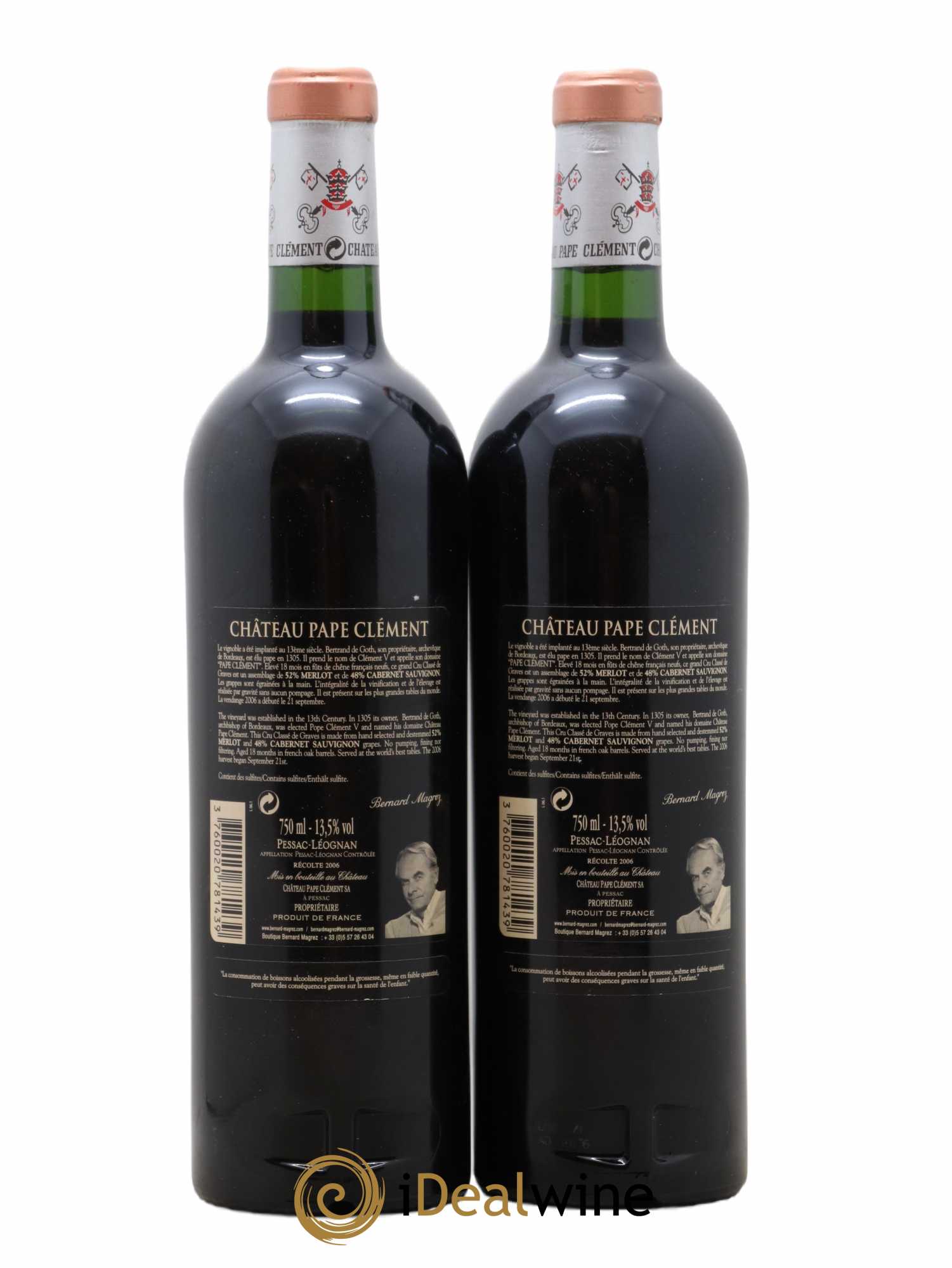 Château Pape Clément Cru Classé de Graves 2006 - Lot of 2 bottles - 1