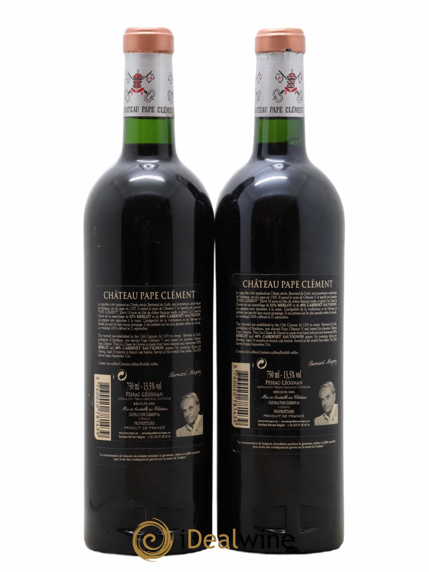 Château Pape Clément Cru Classé de Graves 2006 - Lot of 2 bottles - 1