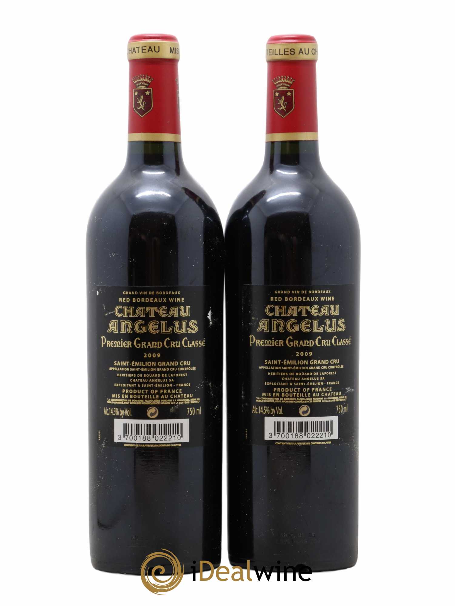 Château Angélus 1er Grand Cru Classé A 2009 - Lot of 2 bottles - 1
