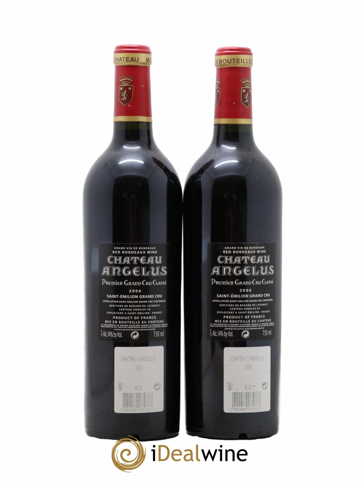 Château Angélus 1er Grand Cru Classé A 2006 - Lot of 2 bottles - 1