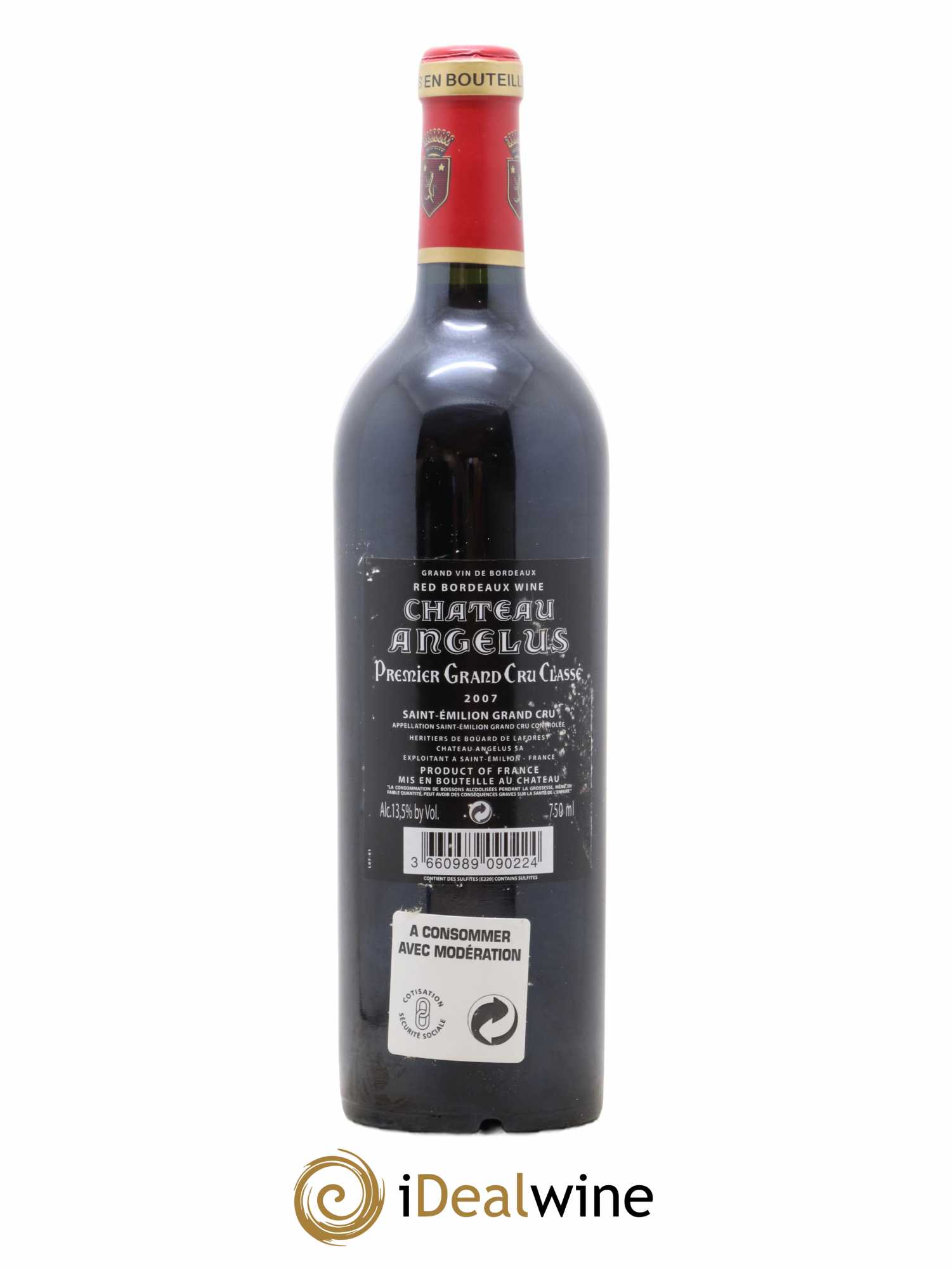 Château Angélus 1er Grand Cru Classé A 2007 - Lot of 1 bottle - 1