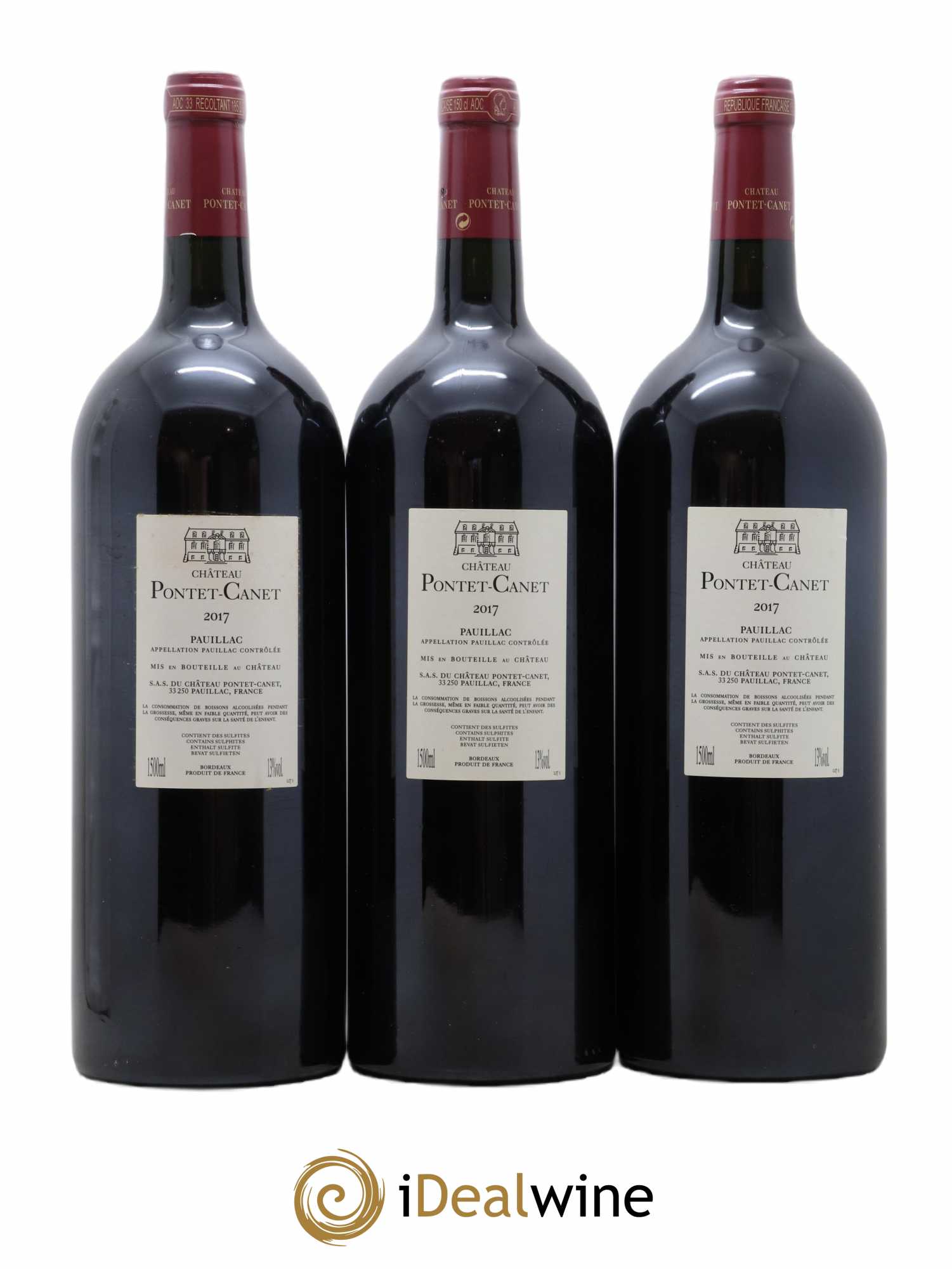 Château Pontet Canet 5ème Grand Cru Classé 2017 - Lot de 3 magnums - 1