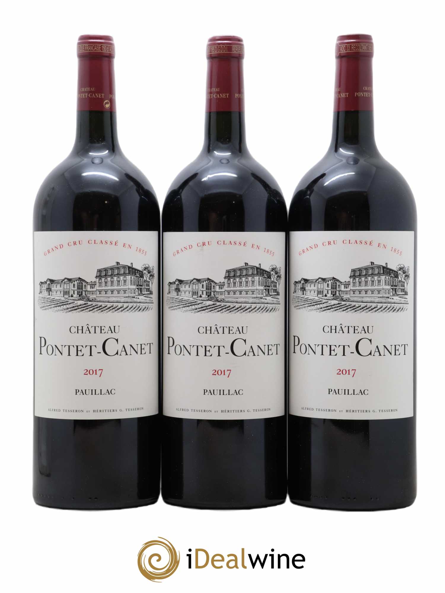 Château Pontet Canet 5ème Grand Cru Classé 2017 - Lot de 3 magnums - 0