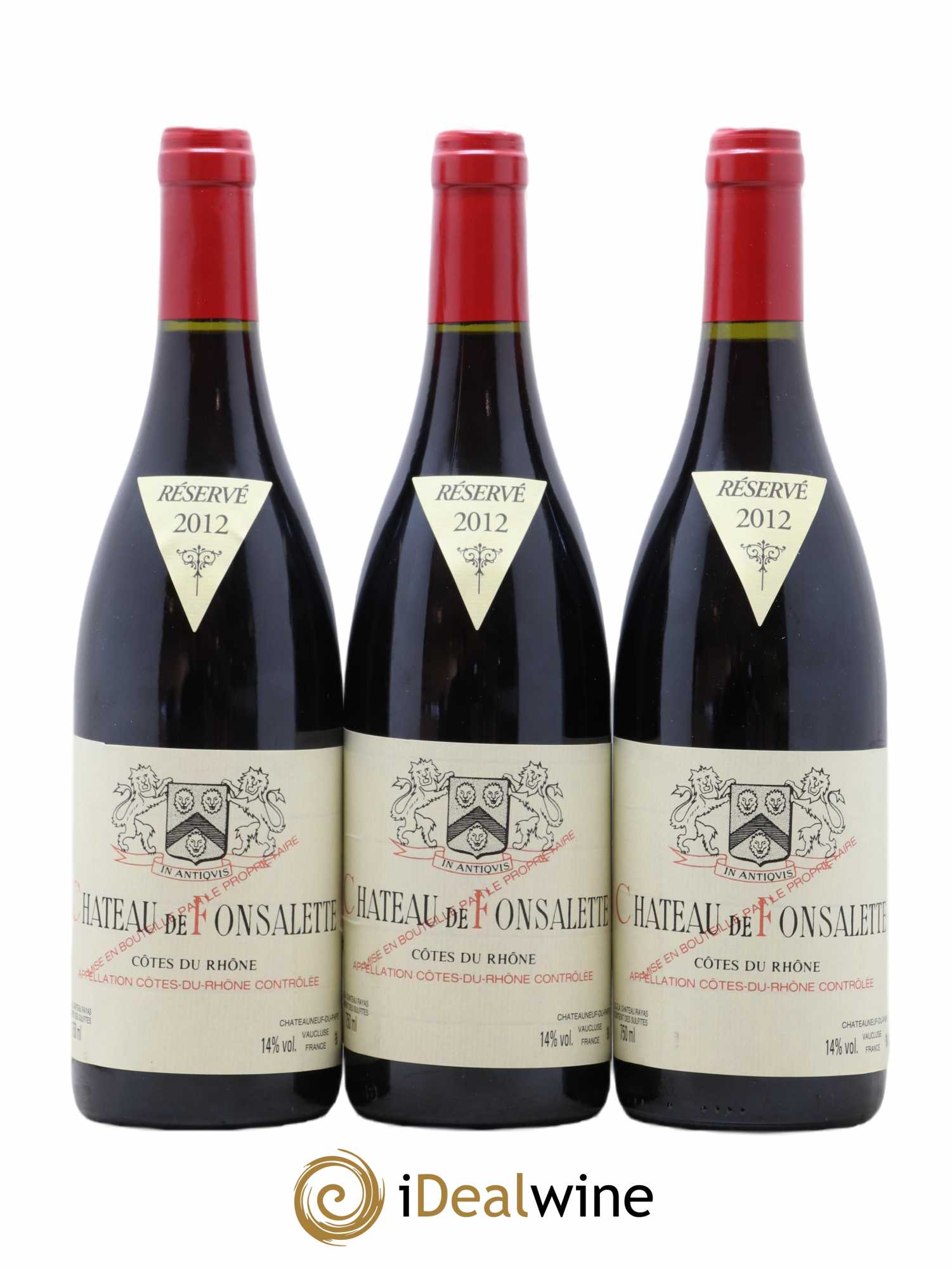 Côtes-du-Rhône Château de Fonsalette Emmanuel Reynaud 2012 - Lot de 3 bouteilles - 0