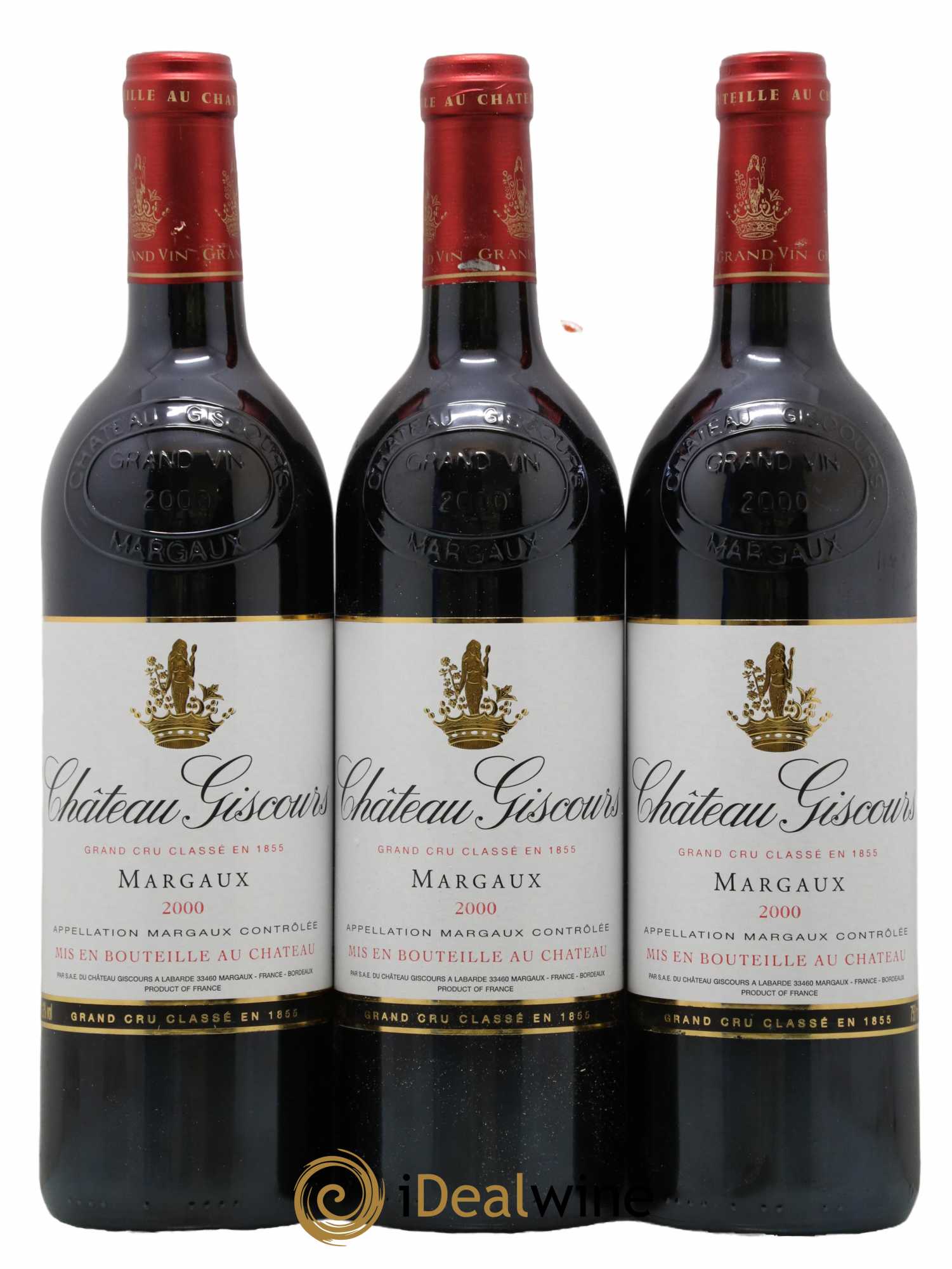 Château Giscours 3ème Grand Cru Classé 2000 - Lot de 3 bouteilles - 0