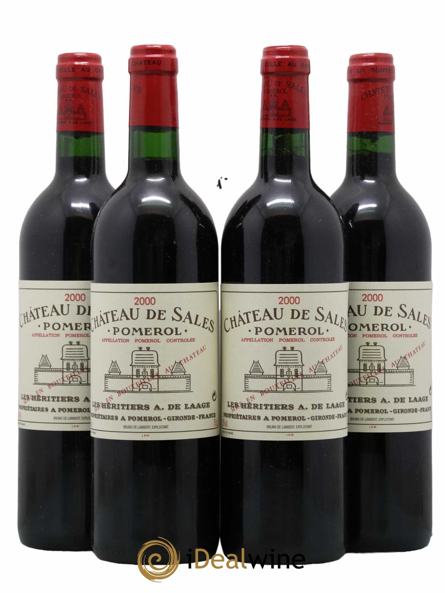 Château de Sales 2000 - Posten von 4 Flaschen - 0