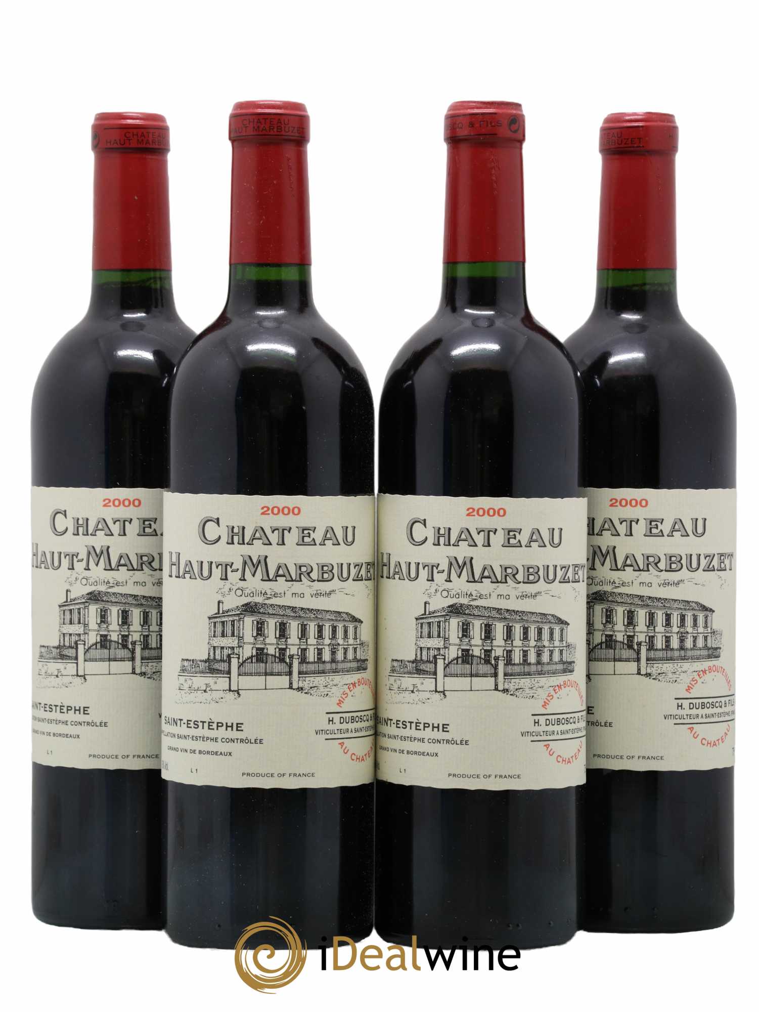 Château Haut Marbuzet 2000 - Lot de 4 bouteilles - 0